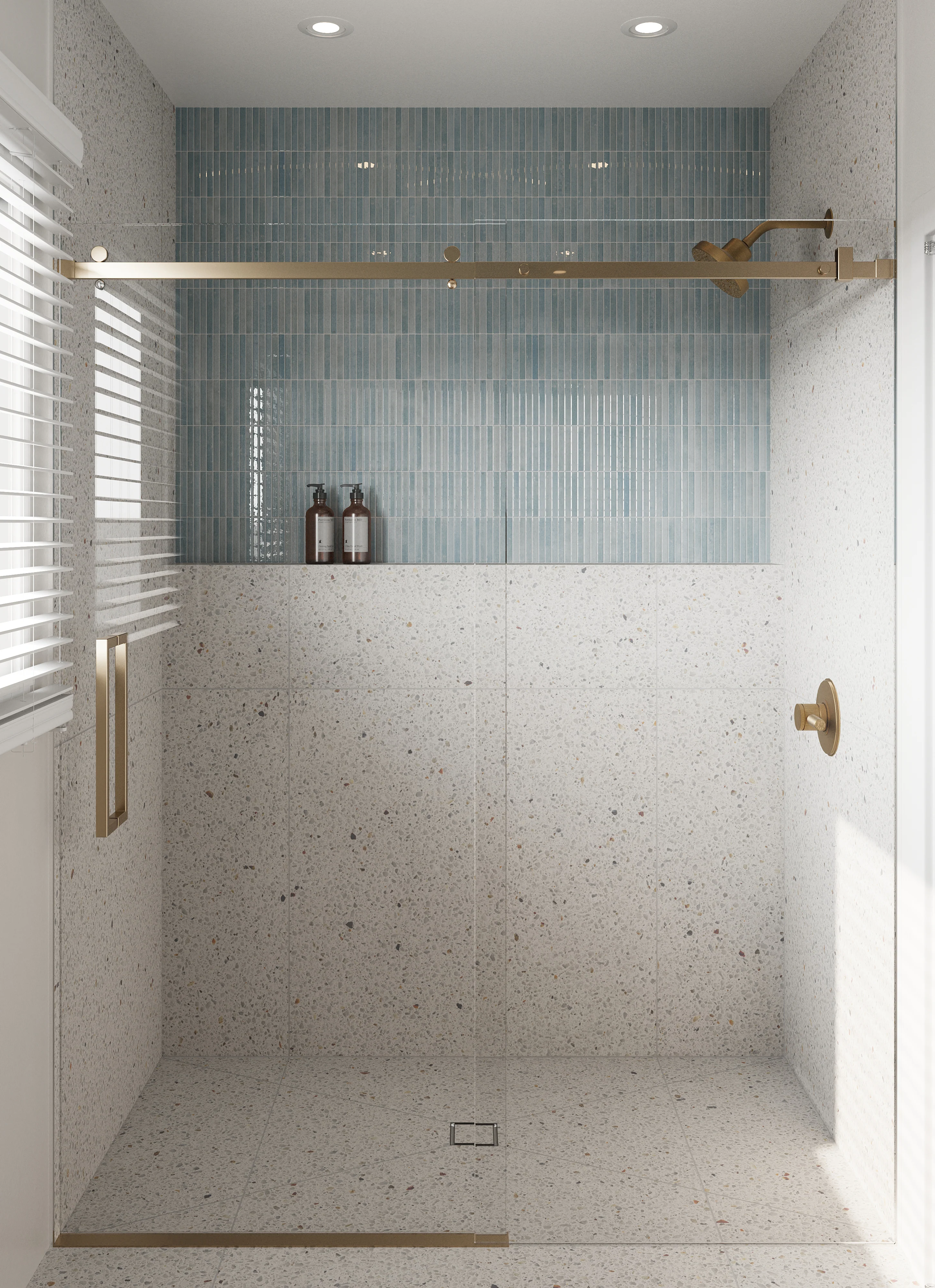 Miley 4.5 x 9.1 Glossy Porcelain Tile in Water - Image 8