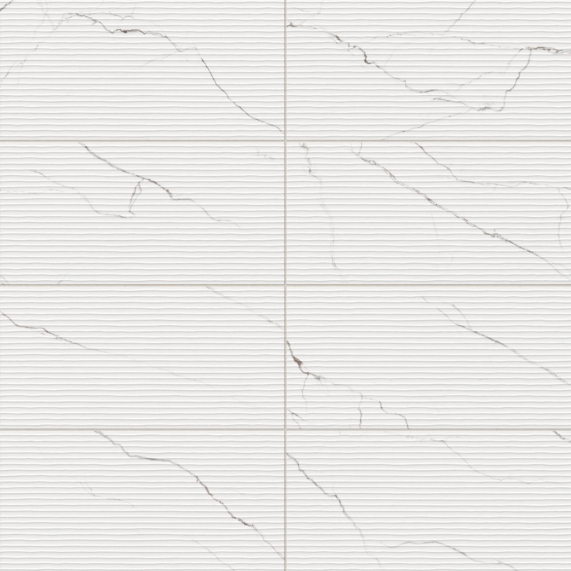 Natalia 12 x 24 Matte Porcelain Tile in Calacatta Lincoln Deco