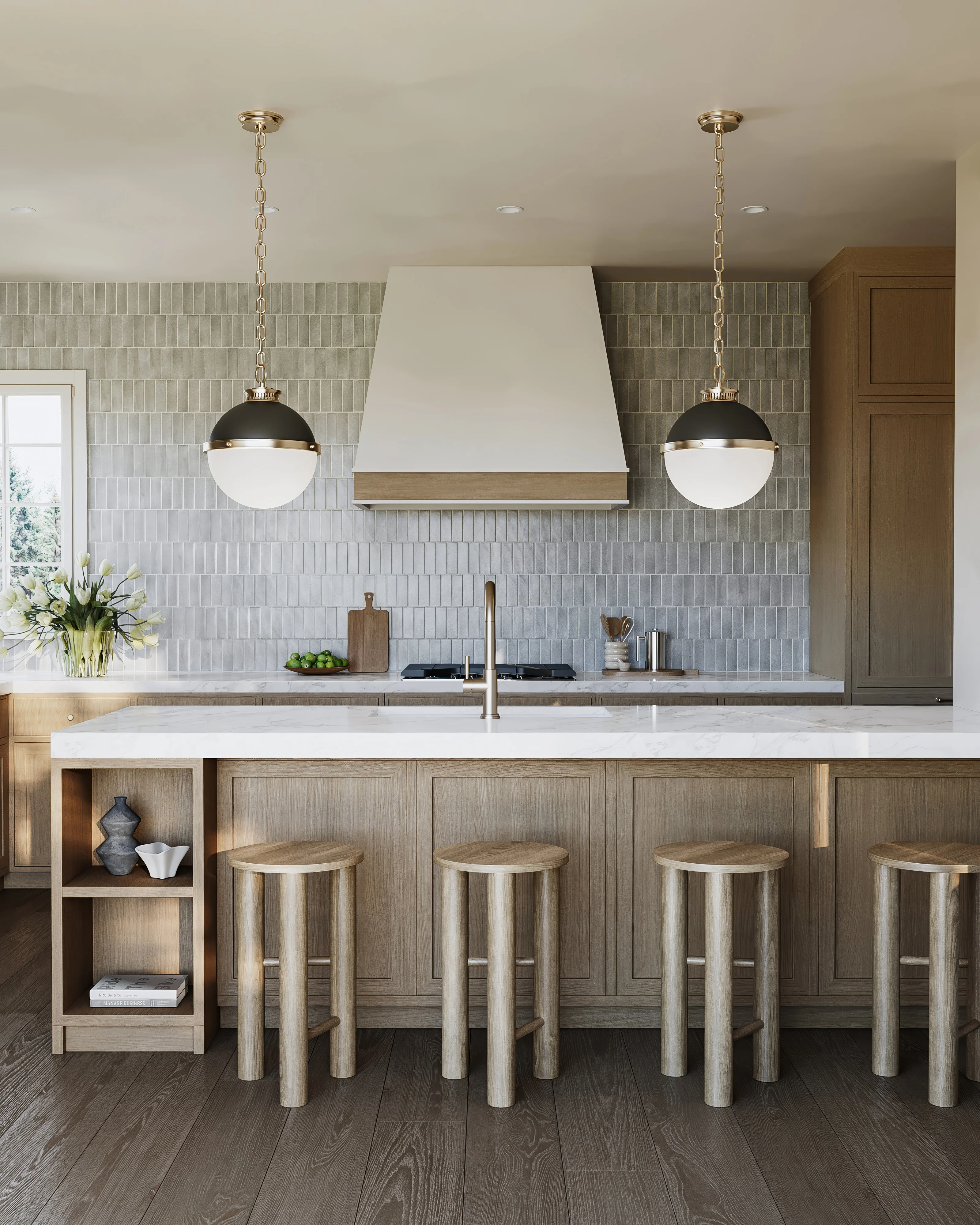 Natasha 2 x 6 Glossy Porcelain Tile in Amber Grey - Image 12
