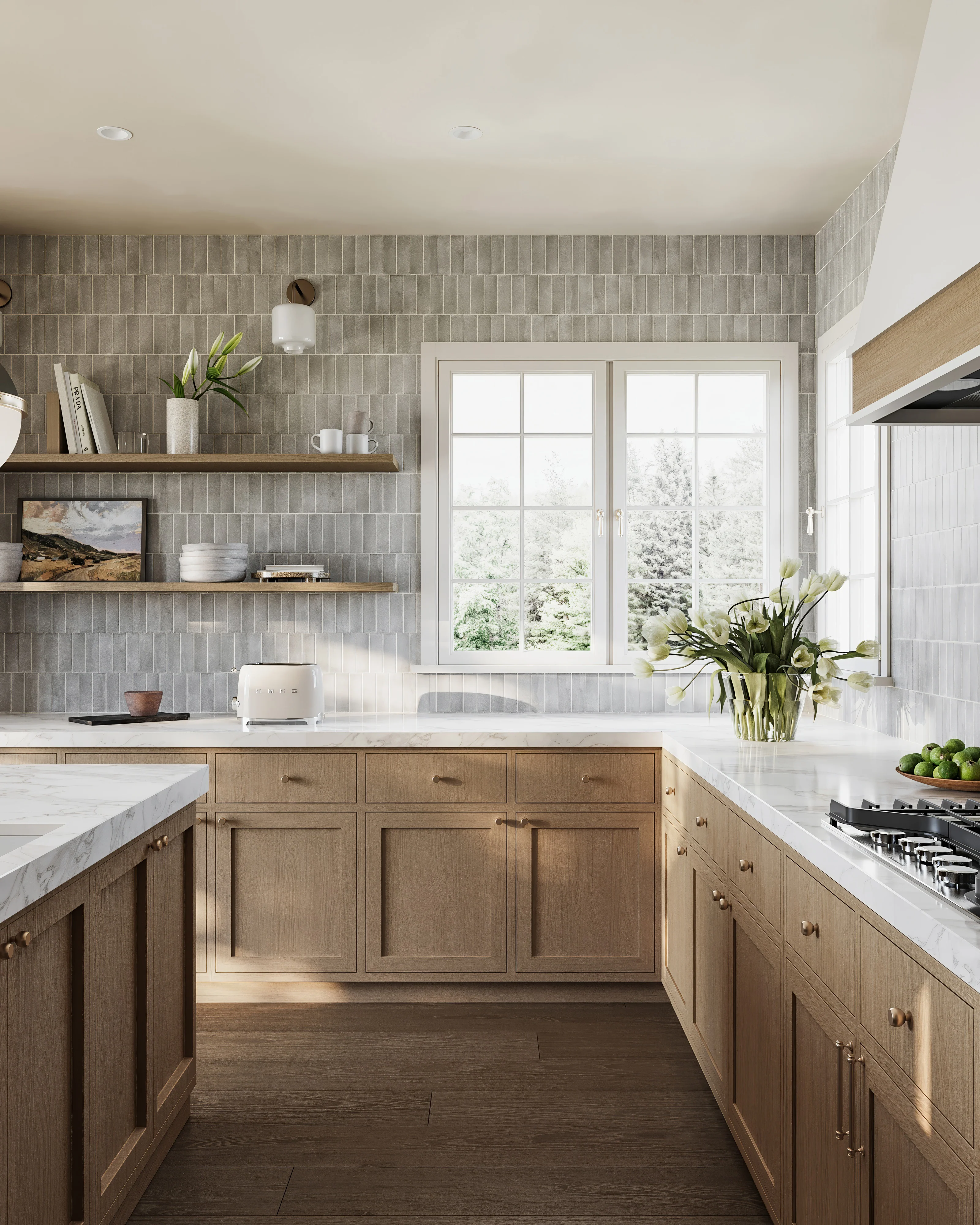 Natasha 2 x 6 Glossy Porcelain Tile in Amber Grey - Image 13