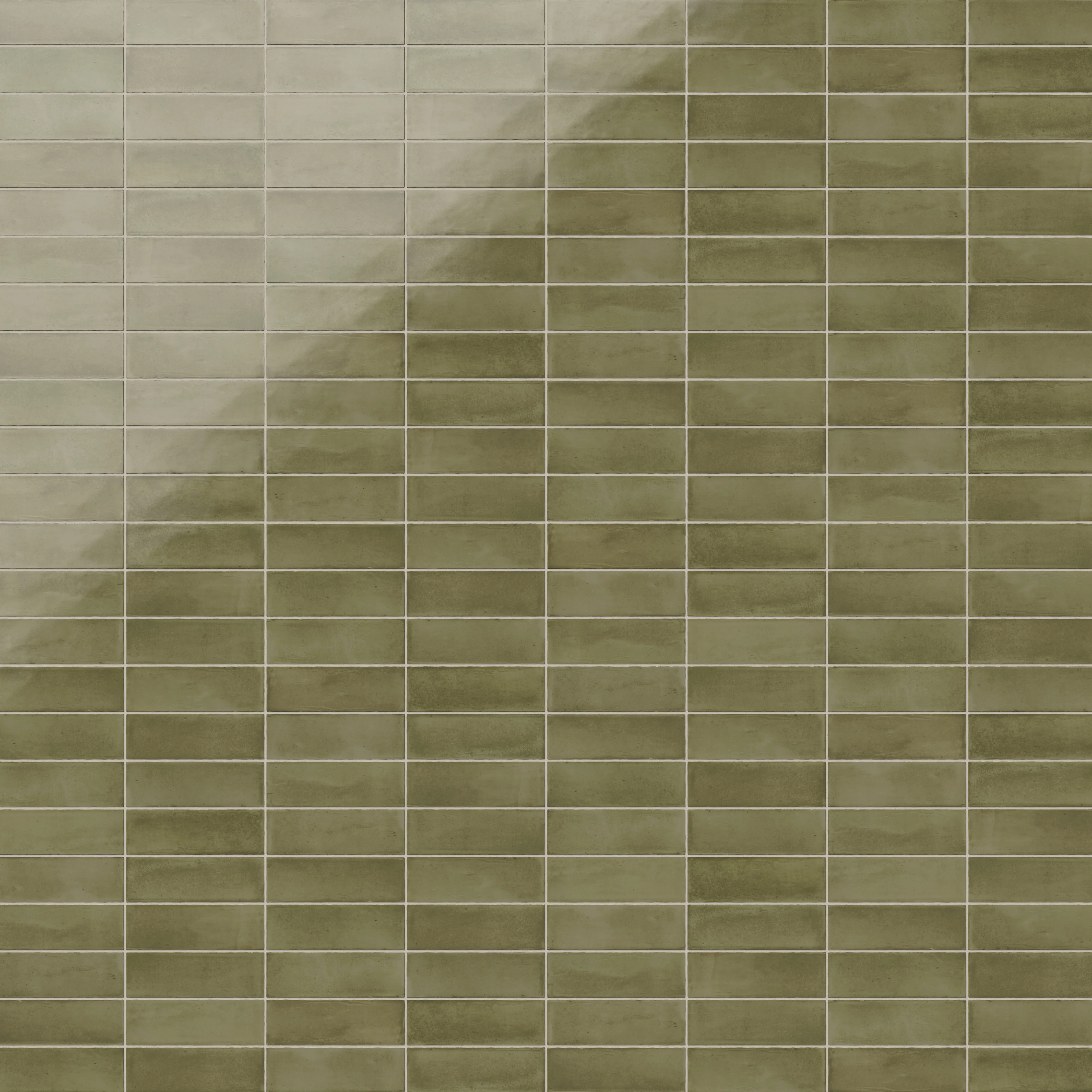 Natasha 2 x 6 Glossy Porcelain Tile in Army - Image 5
