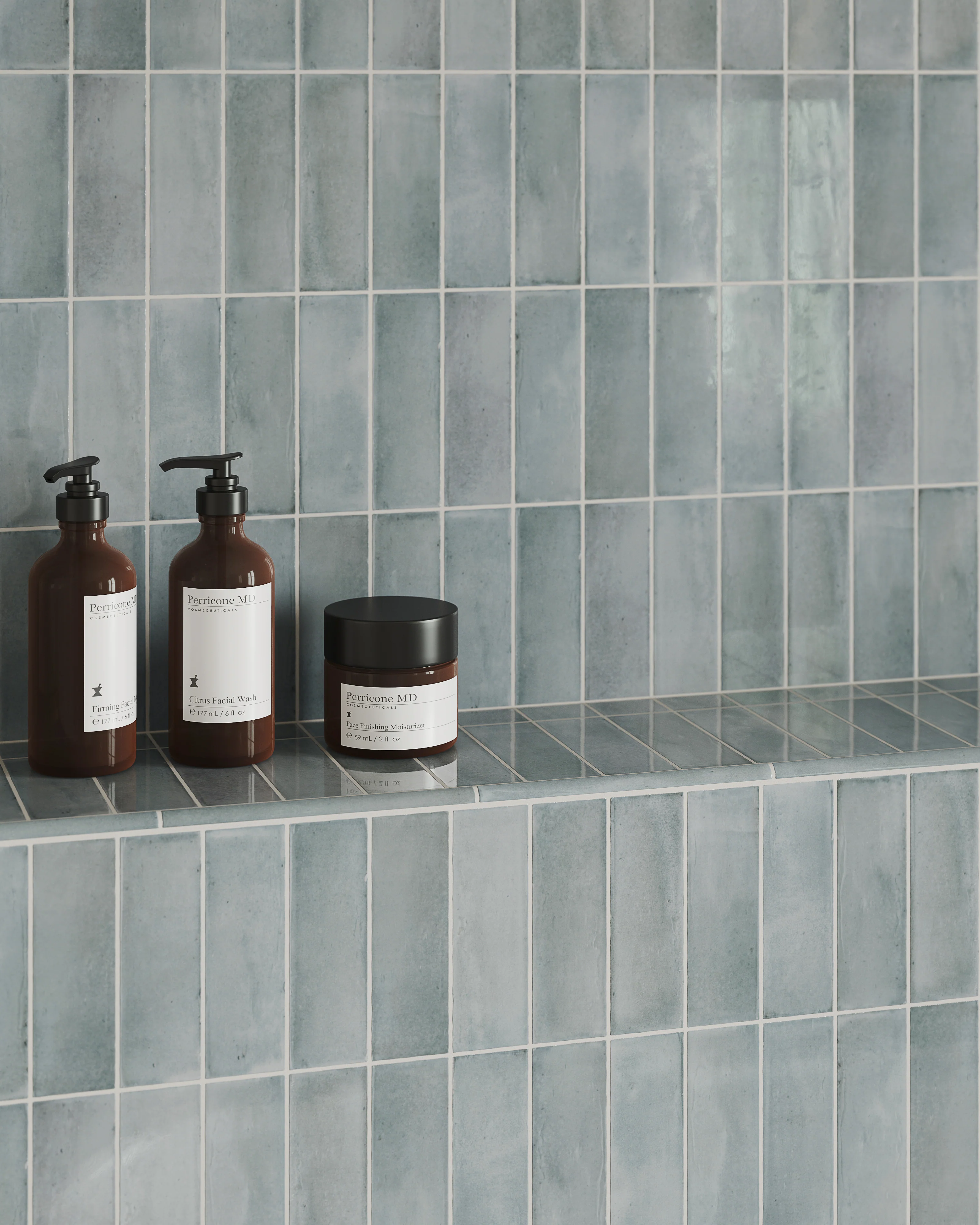 Natasha 2 x 6 Glossy Porcelain Tile in Blue Grass - Image 17