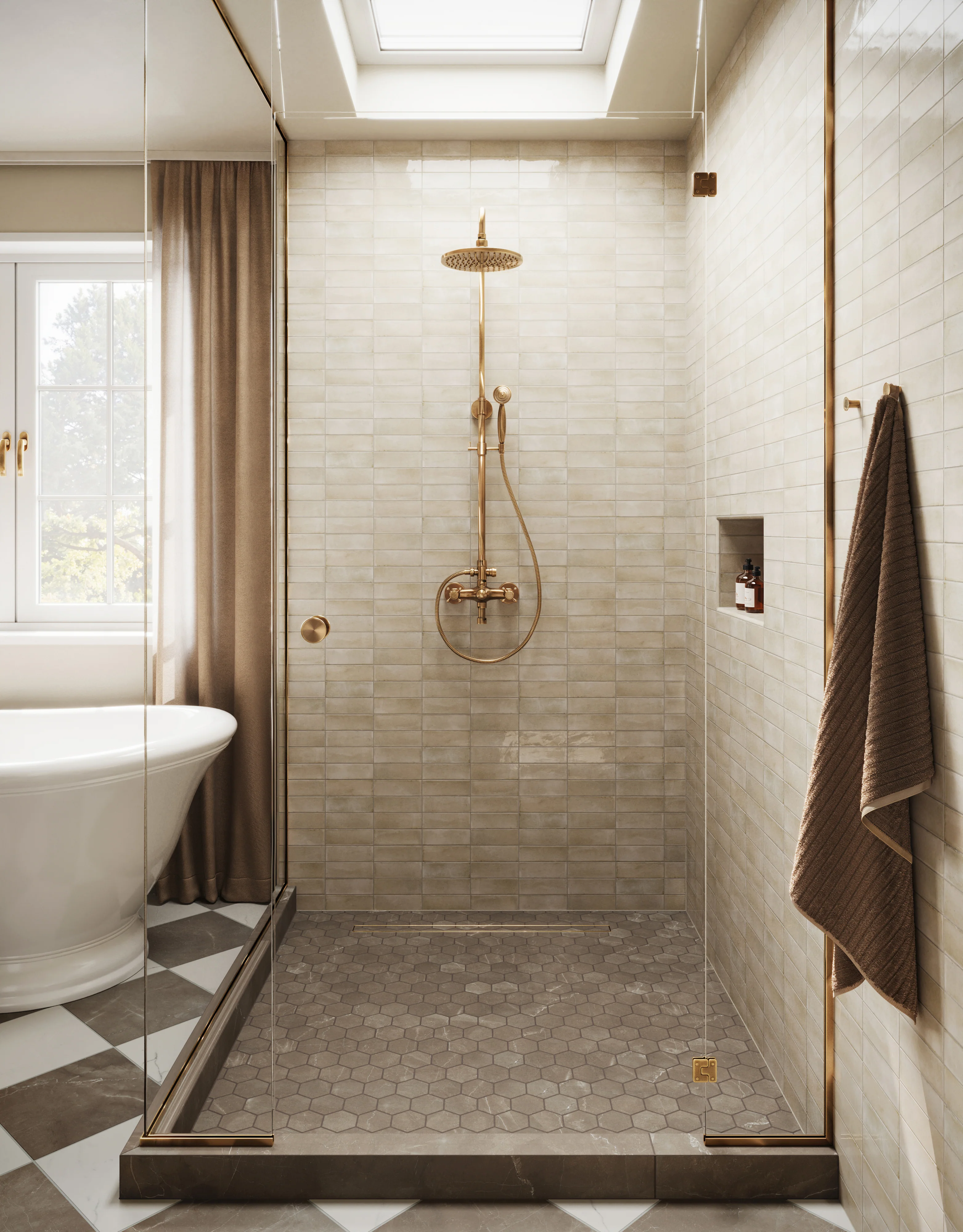 Natasha 2 x 6 Glossy Porcelain Tile in Canvas - Image 14