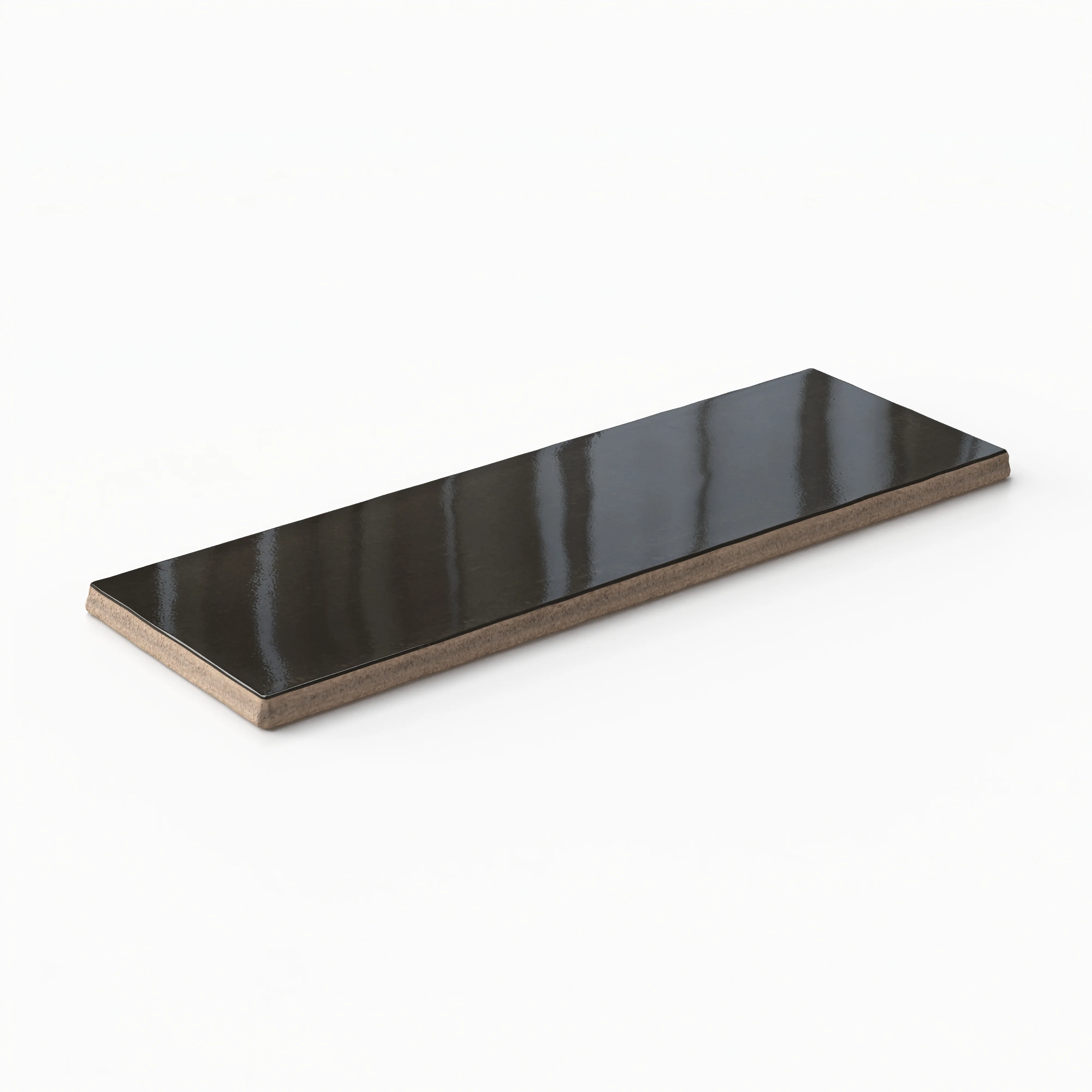 Natasha 2 x 6 Glossy Porcelain Tile in Coal - Image 4