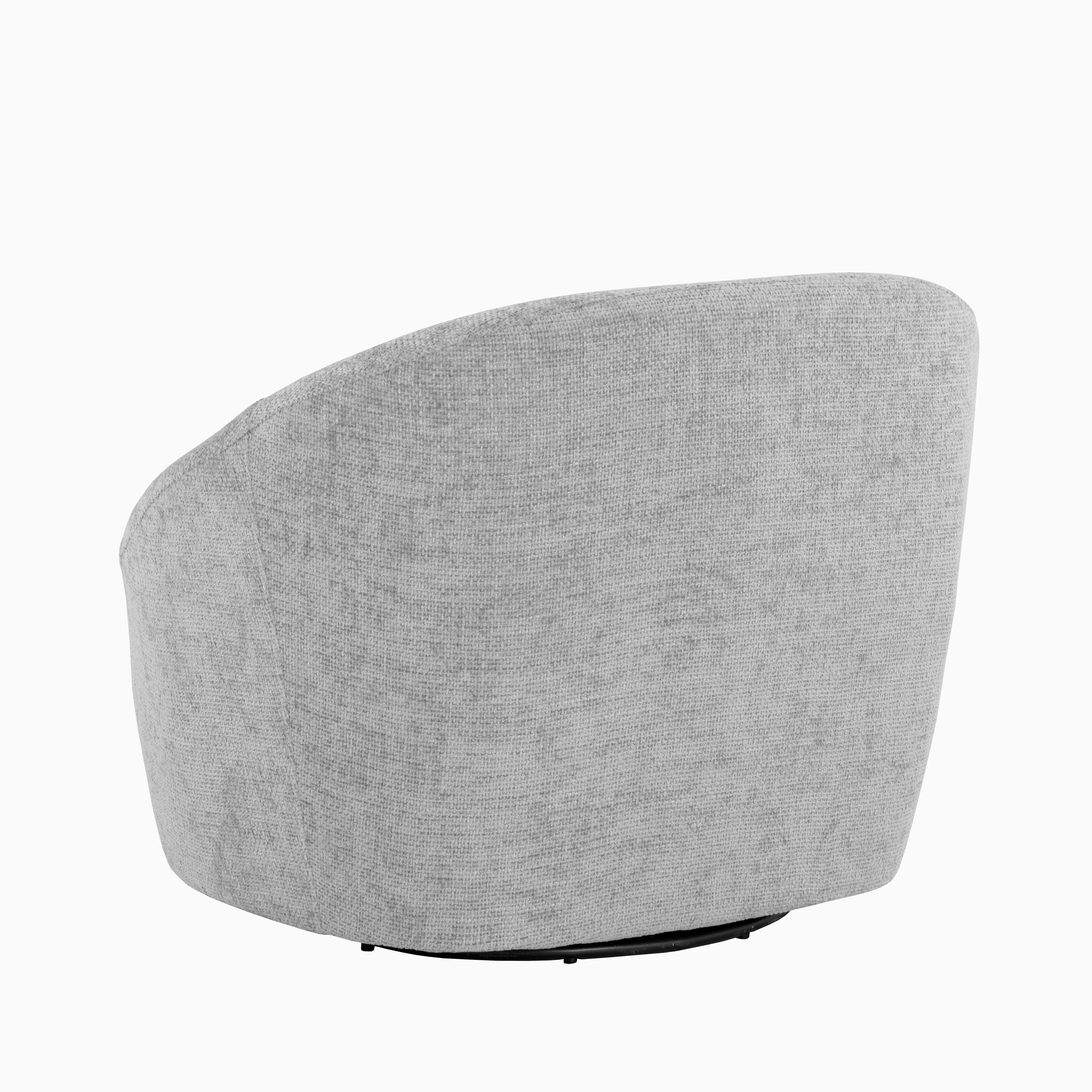 Nerida Swivel Lounge Chair in Grey - Image 4
