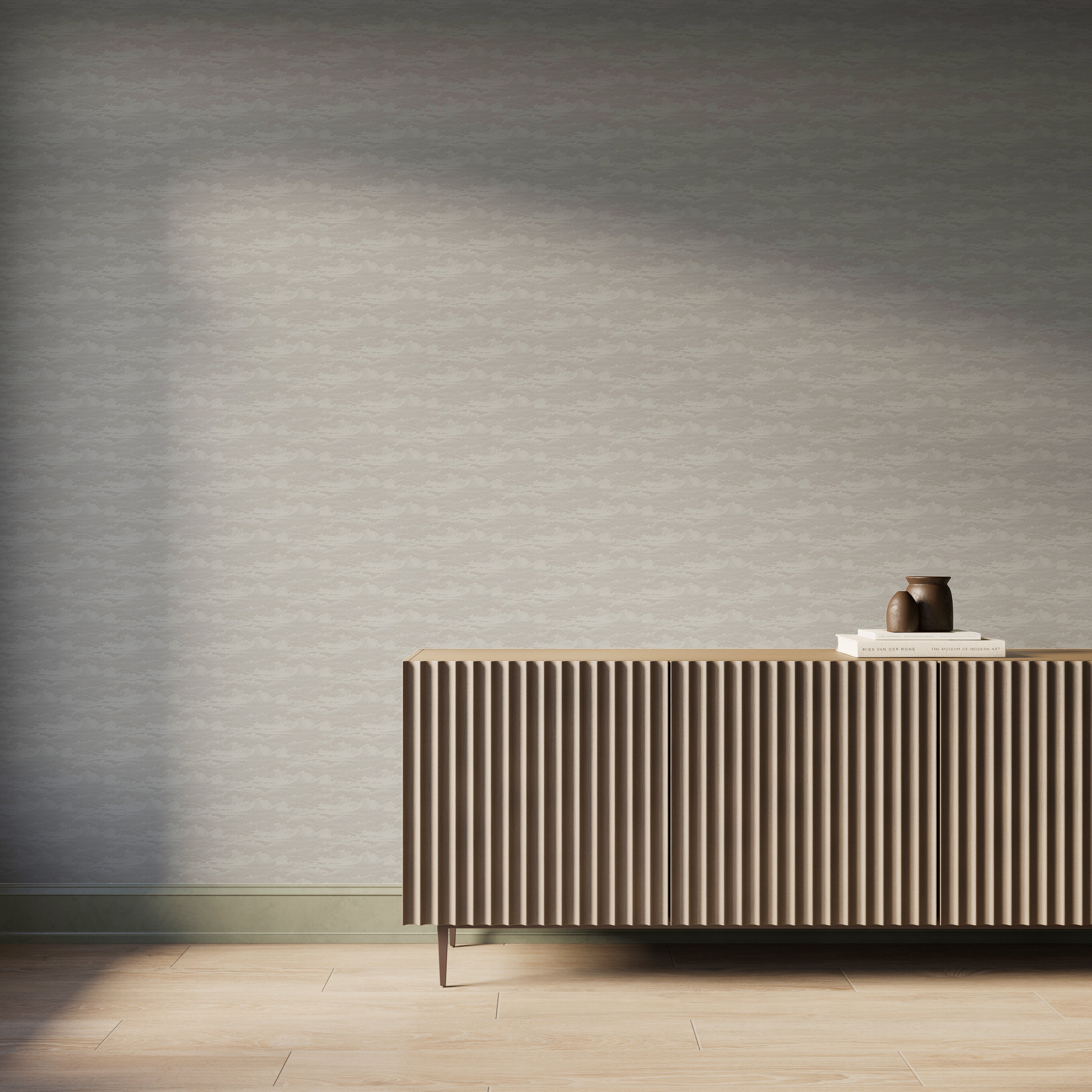 Newport Wallpaper in Grey I, 52" x 132" - Image 2