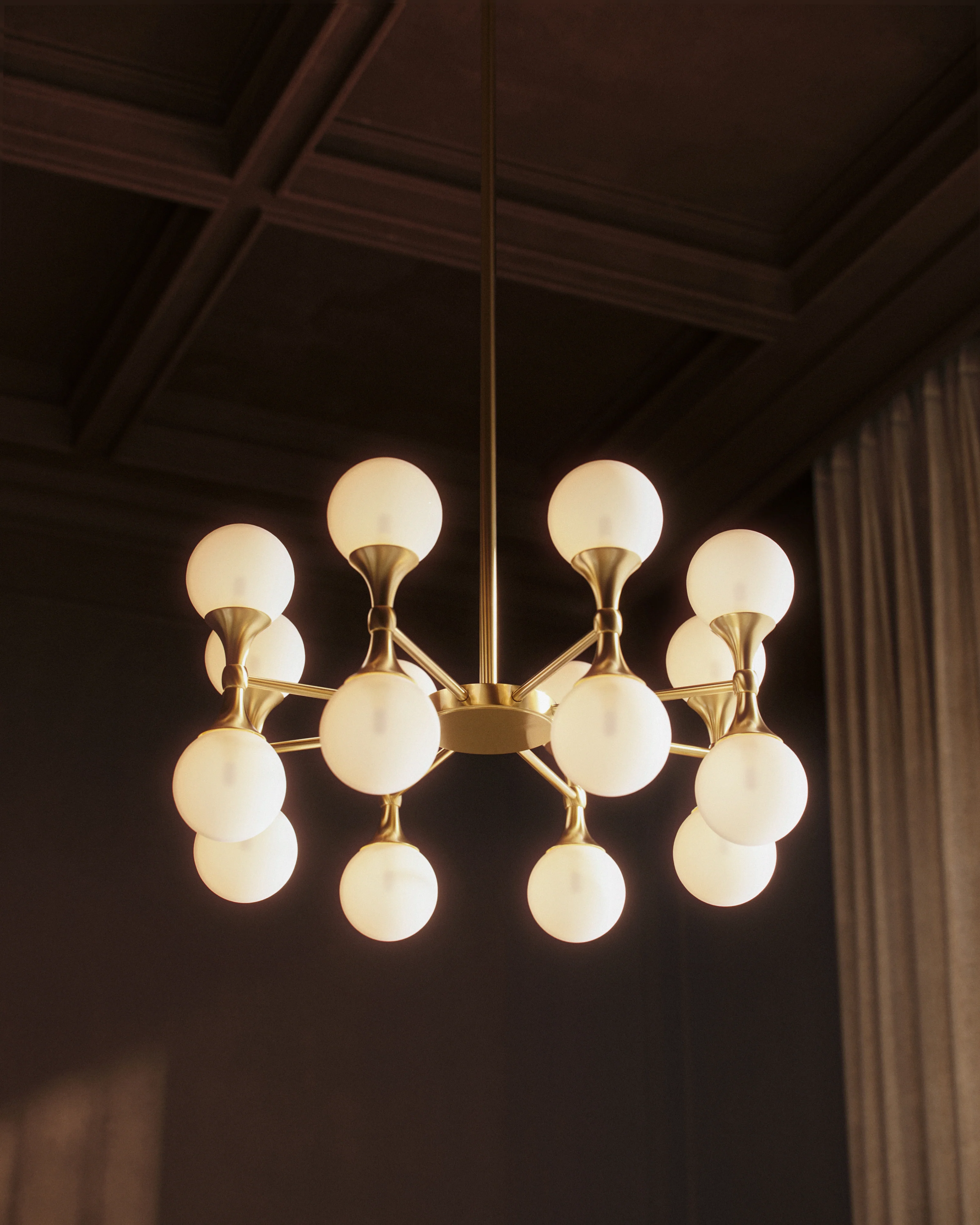 Nicholson Chandelier in Aged Brass - Image 2