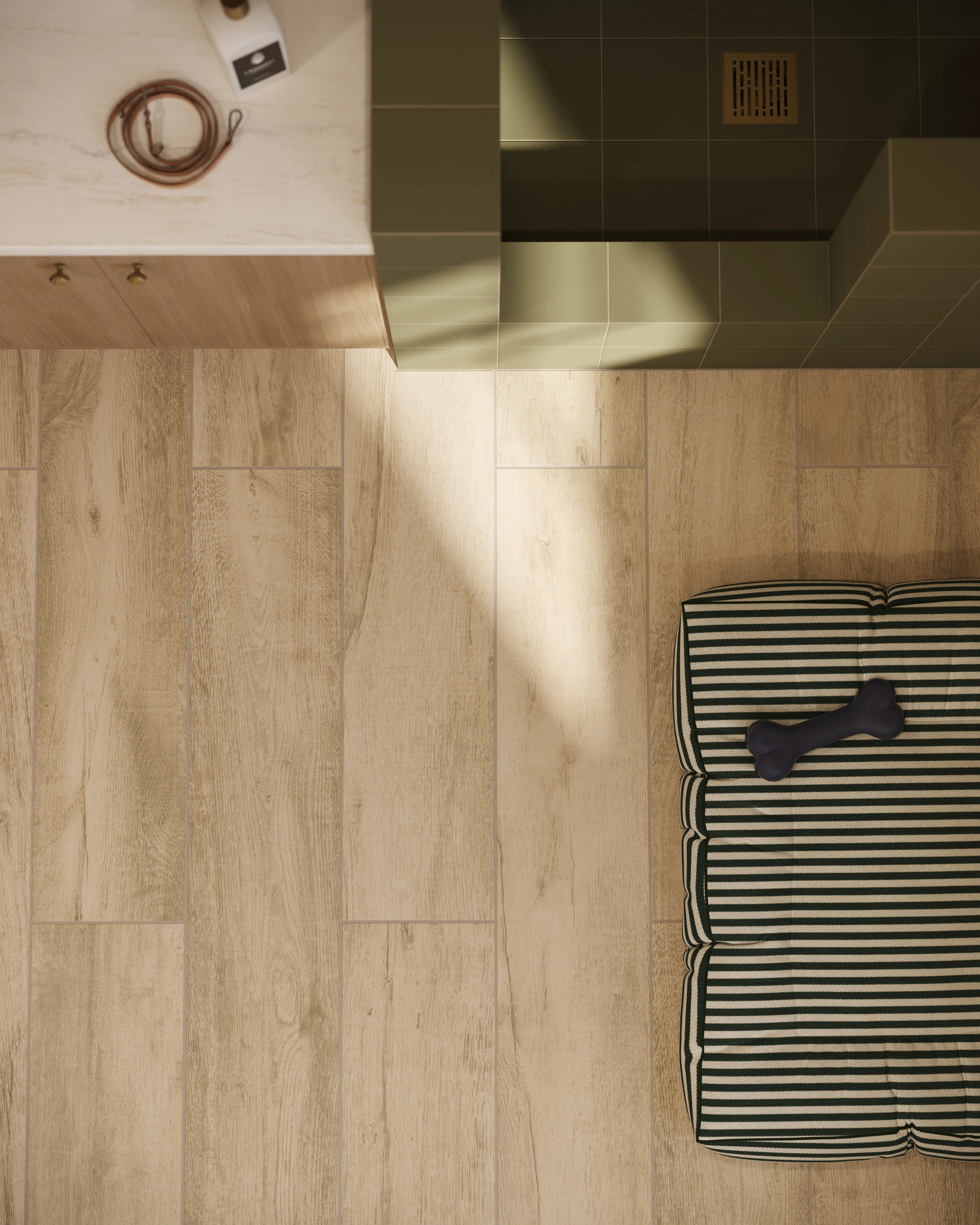 Nora 8 x 48 Matte Porcelain Tile in Crema - Image 2
