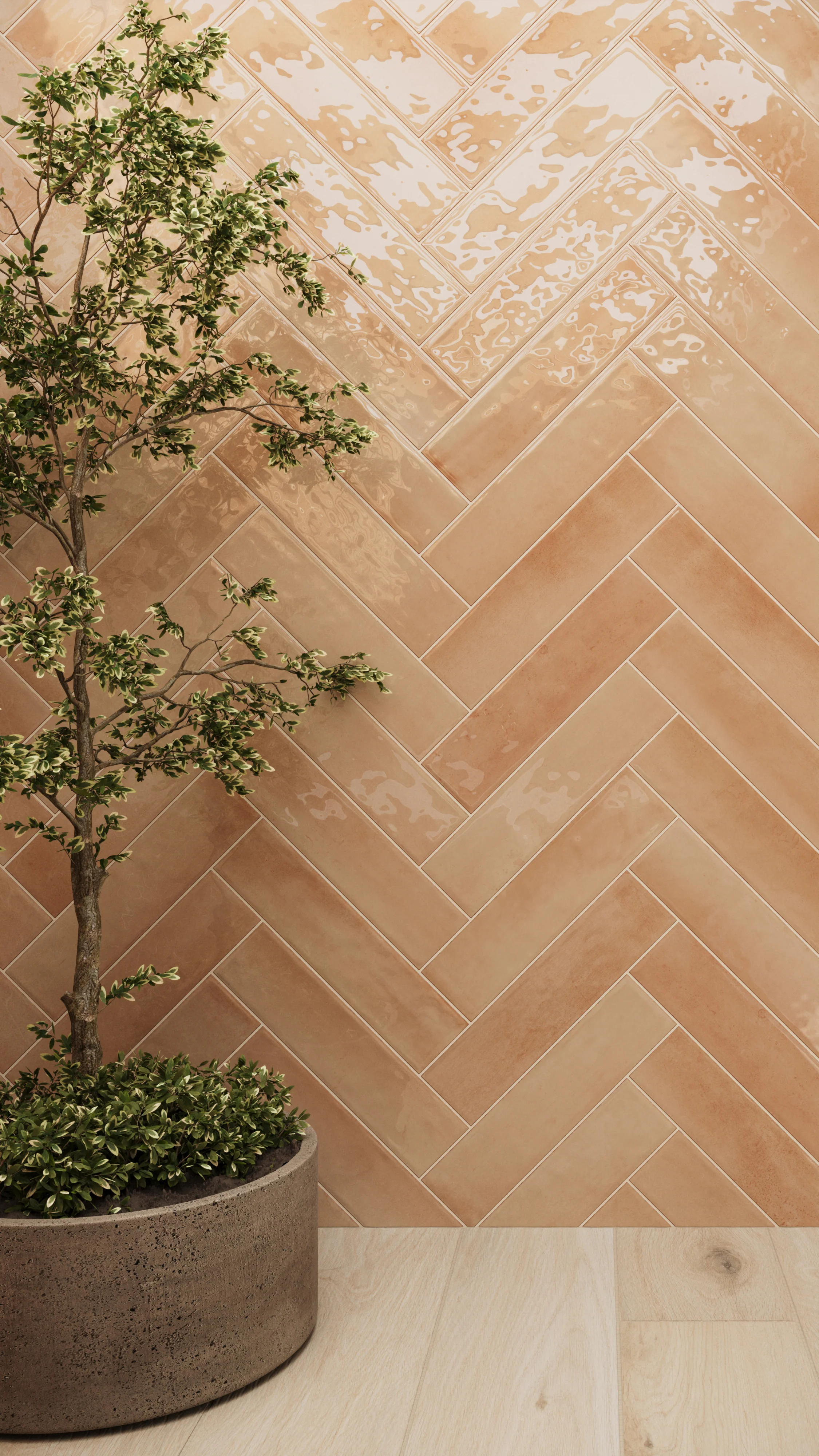 Olivia 4 x 16 Glossy Ceramic Tile in Cotto - Image 13