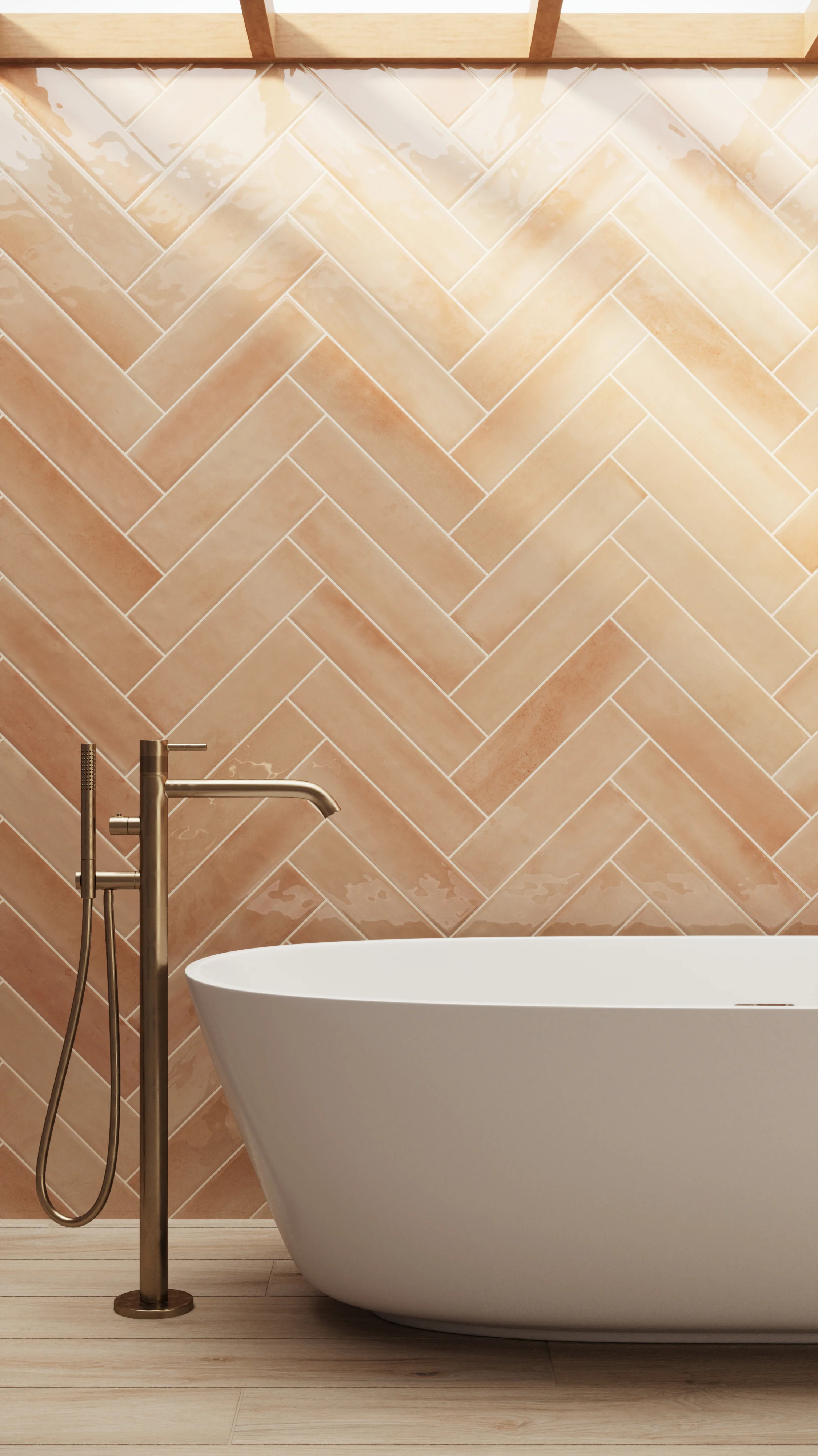 Olivia 4 x 16 Glossy Ceramic Tile in Cotto - Image 14
