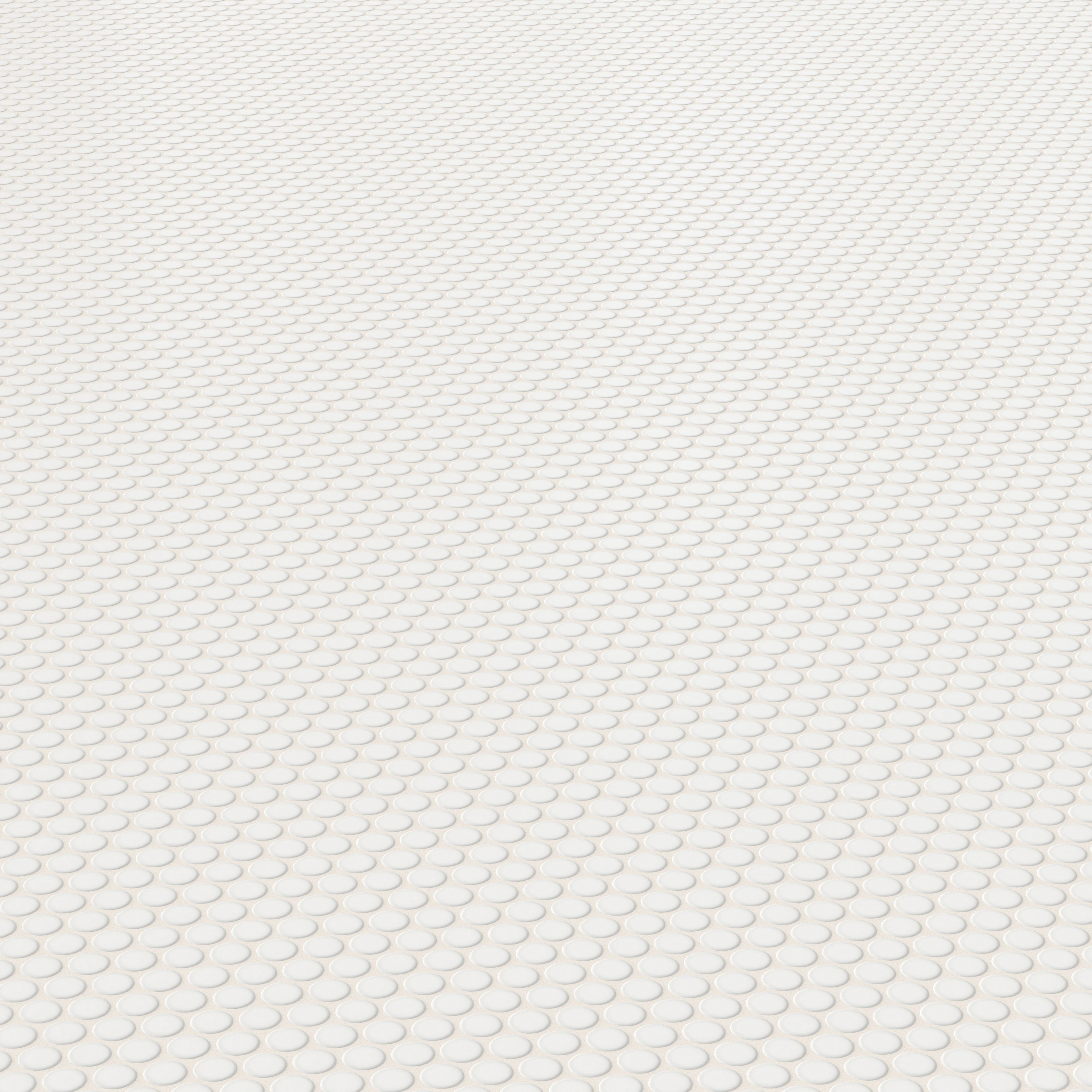 Ollie 12 x 12 Matte Porcelain Penny Round Mosaic Tile in White - Image 4