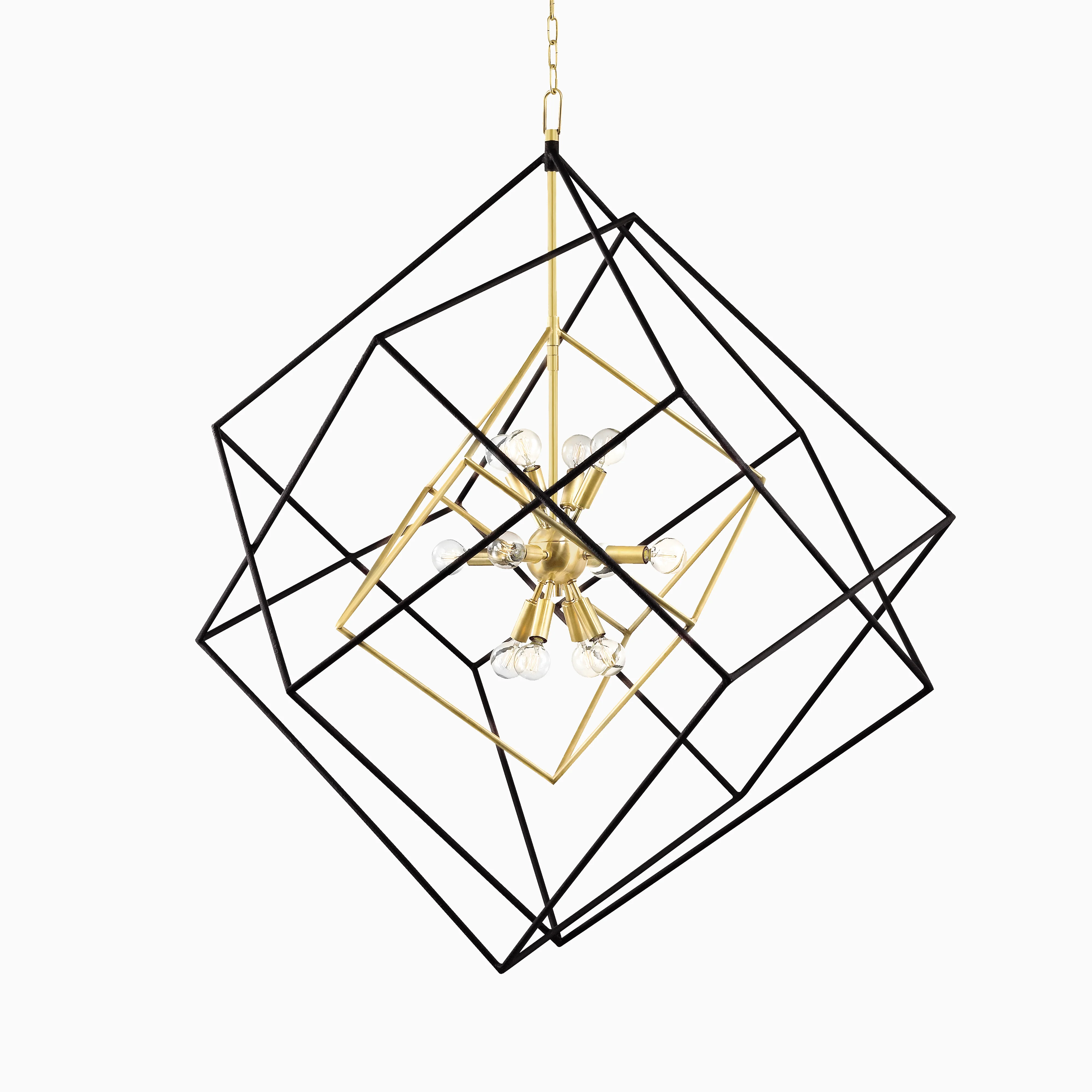 Osborne 34" Chandelier in Aged Brass