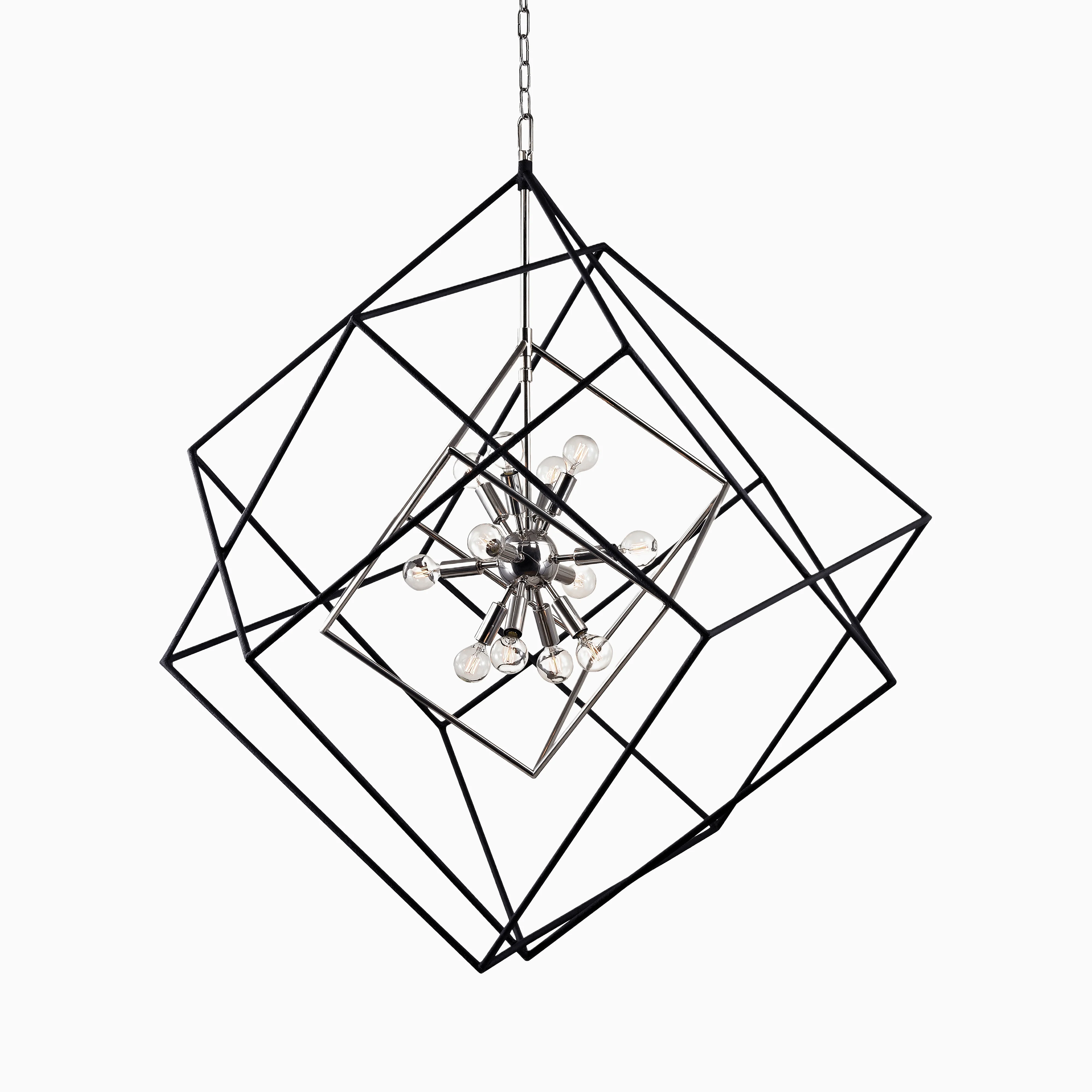 Osborne 34" Chandelier in Polished Nickel