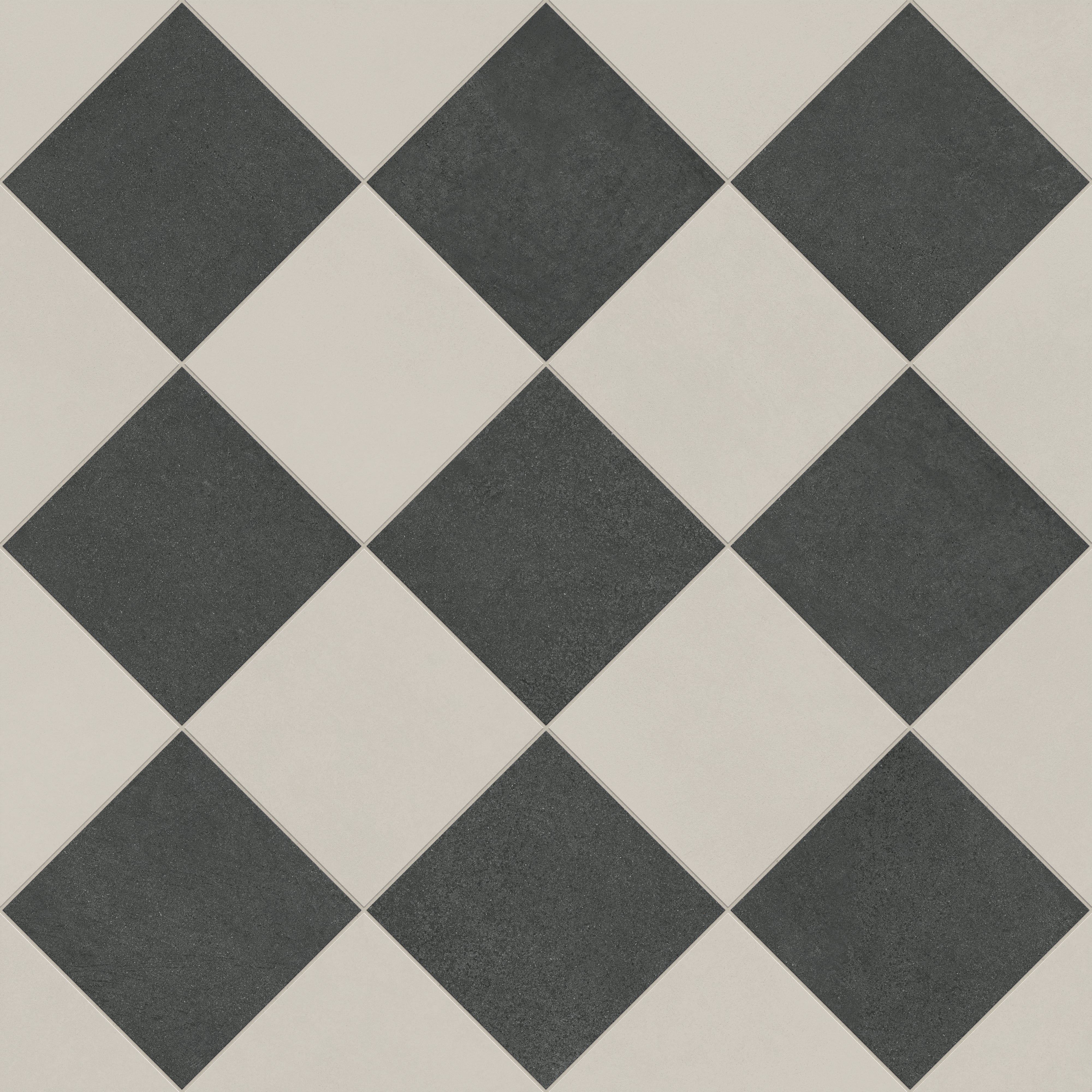 Palmer 12 x 12 Checkerboard Matte Porcelain Tile in White and Nero - Image 4