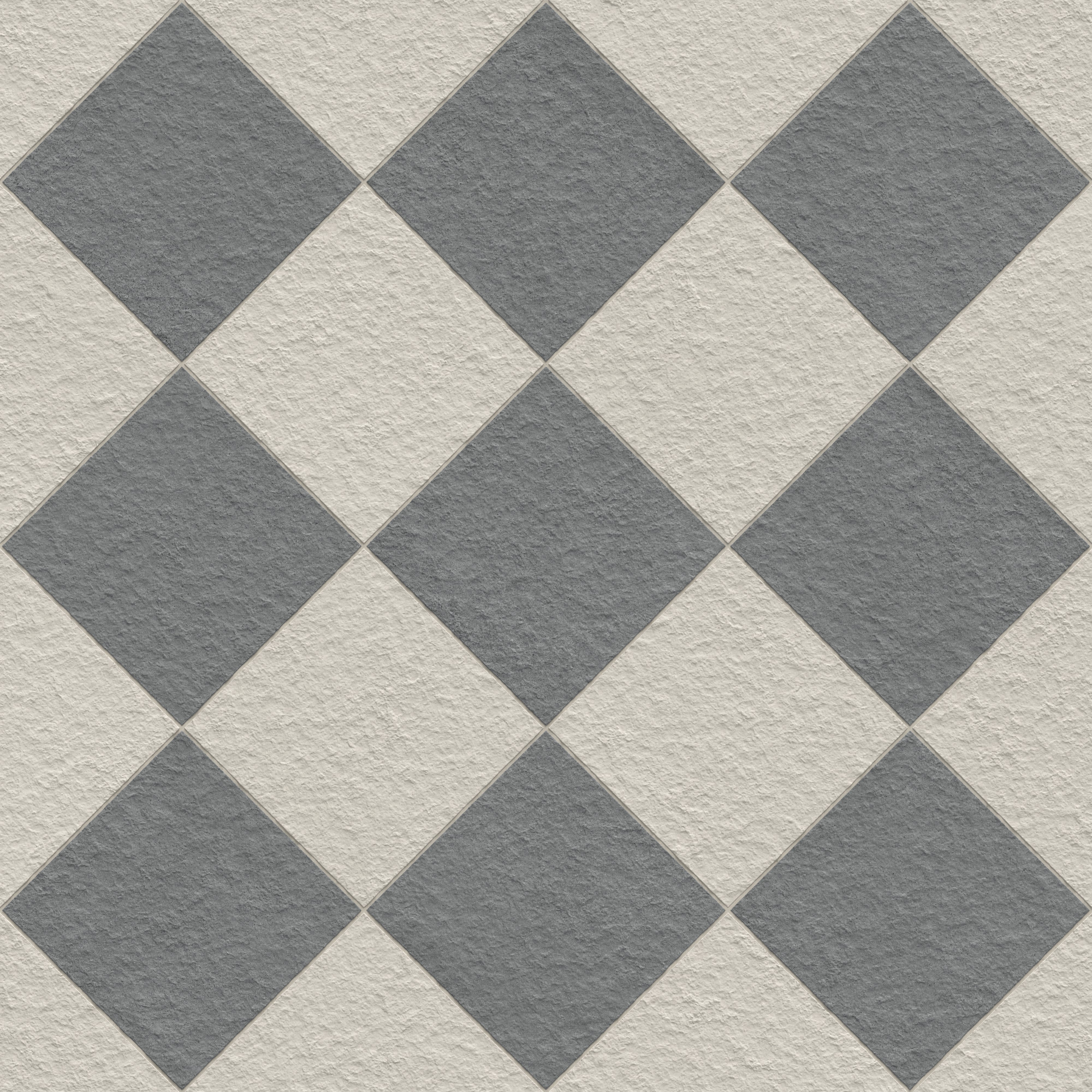 Palmer 12 x 12 Checkerboard Raw Porcelain Tile in White and Grey - Image 5