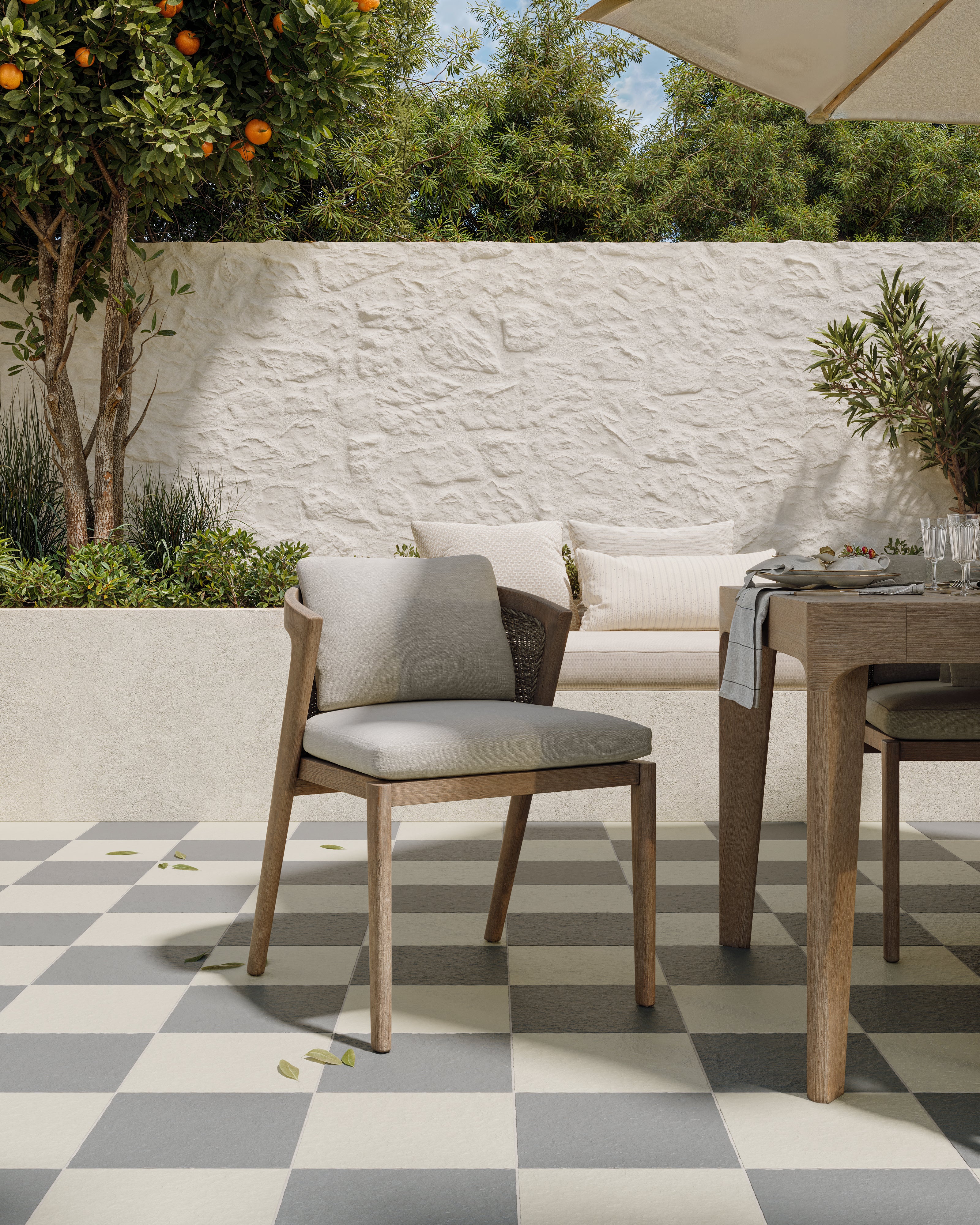 Palmer 12 x 12 Checkerboard Raw Porcelain Tile in White and Grey - Image 7