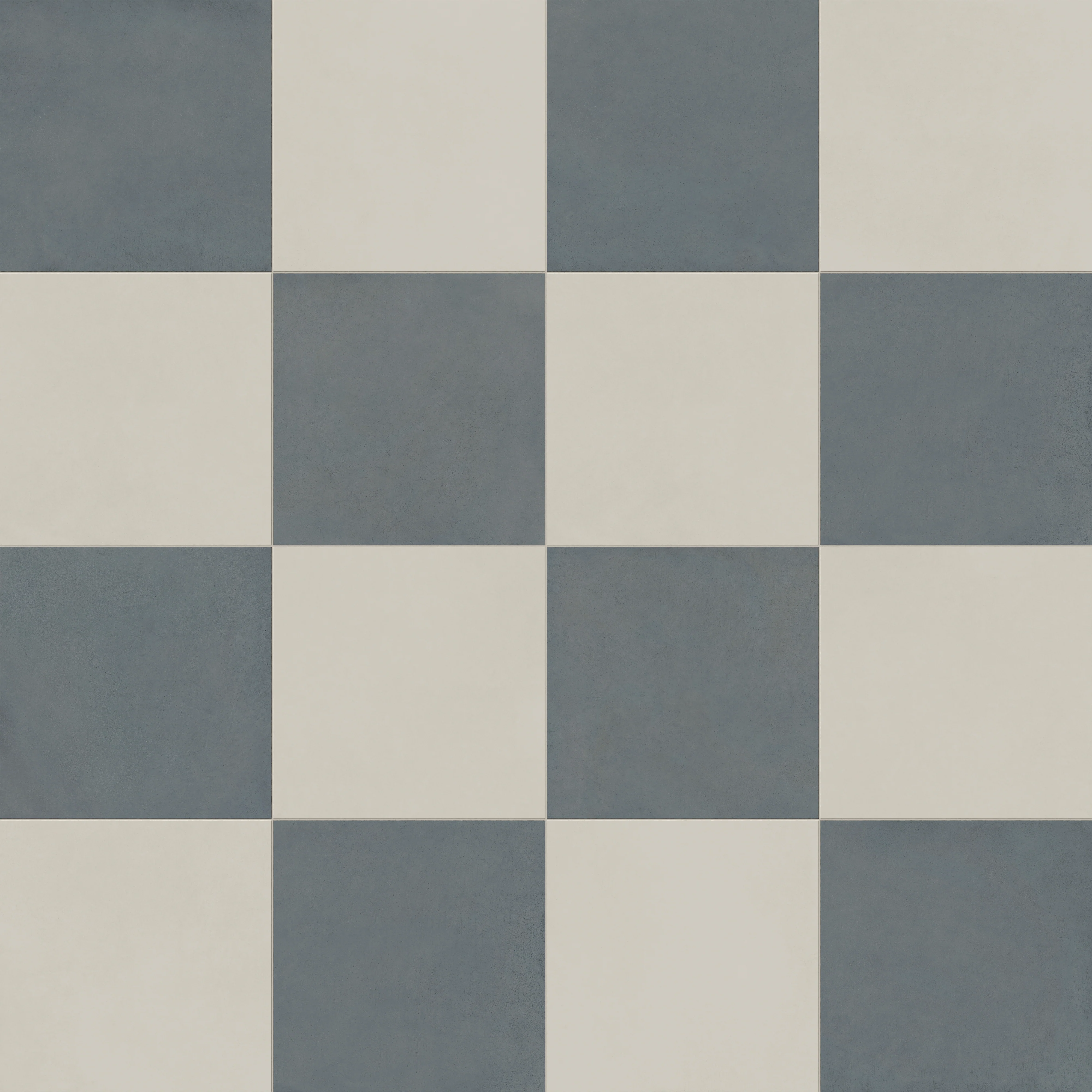 Palmer 24 x 24 Checkerboard Matte Porcelain Tile in White and Ocean Blue - Image 5