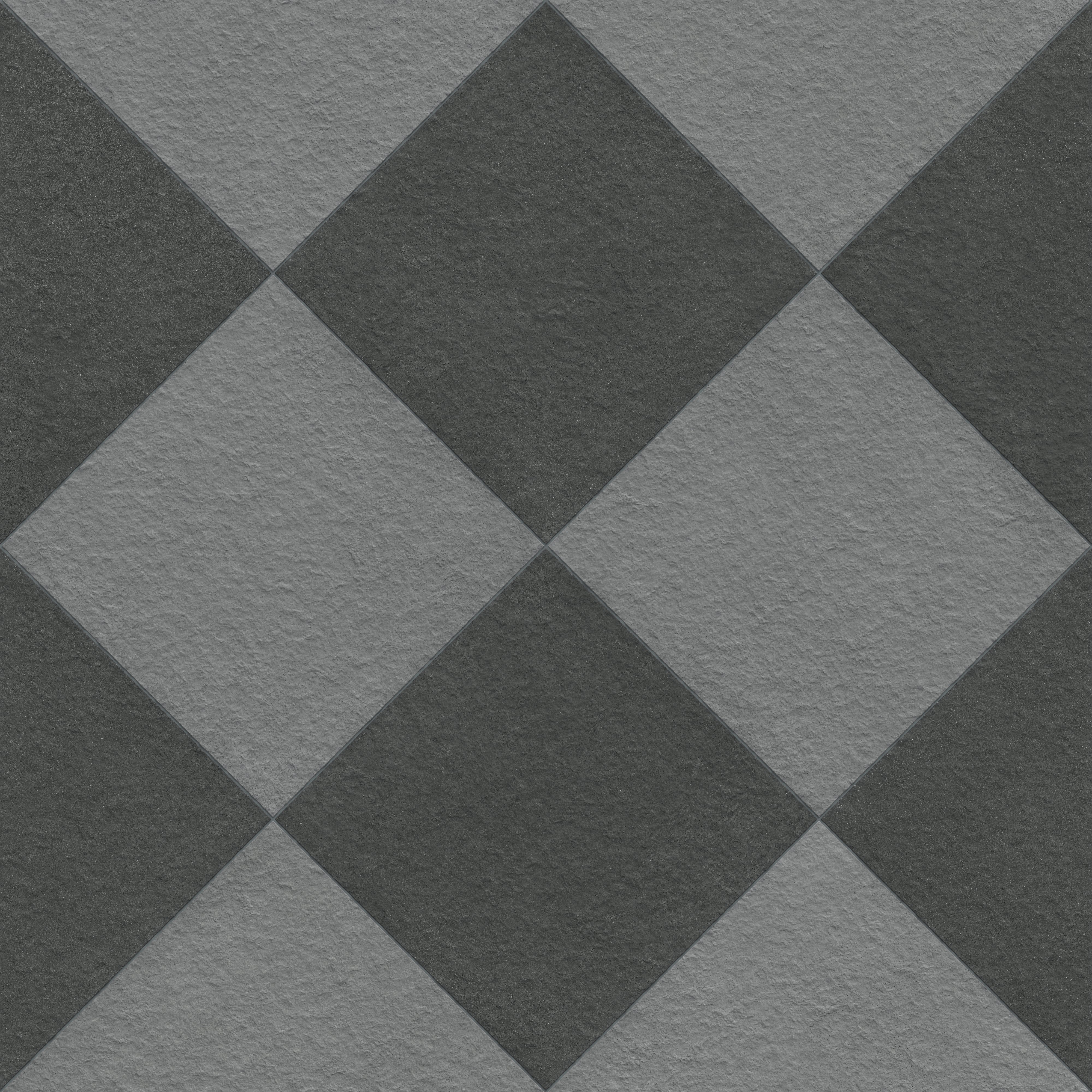 Palmer 24 x 24 Checkerboard Raw Porcelain Tile in Grey and Nero - Image 4