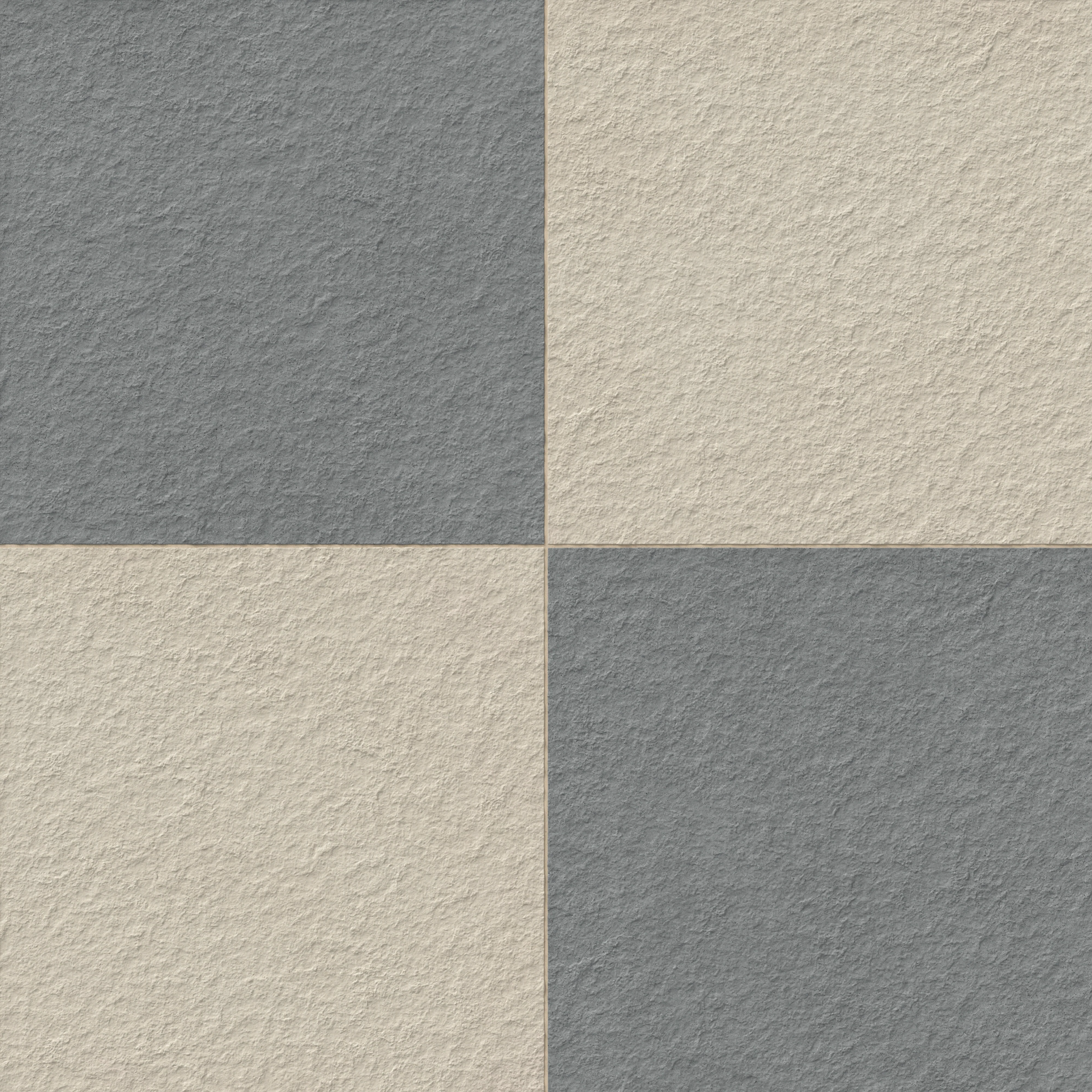 Palmer 24 x 24 Checkerboard Raw Porcelain Tile in Natural and Grey