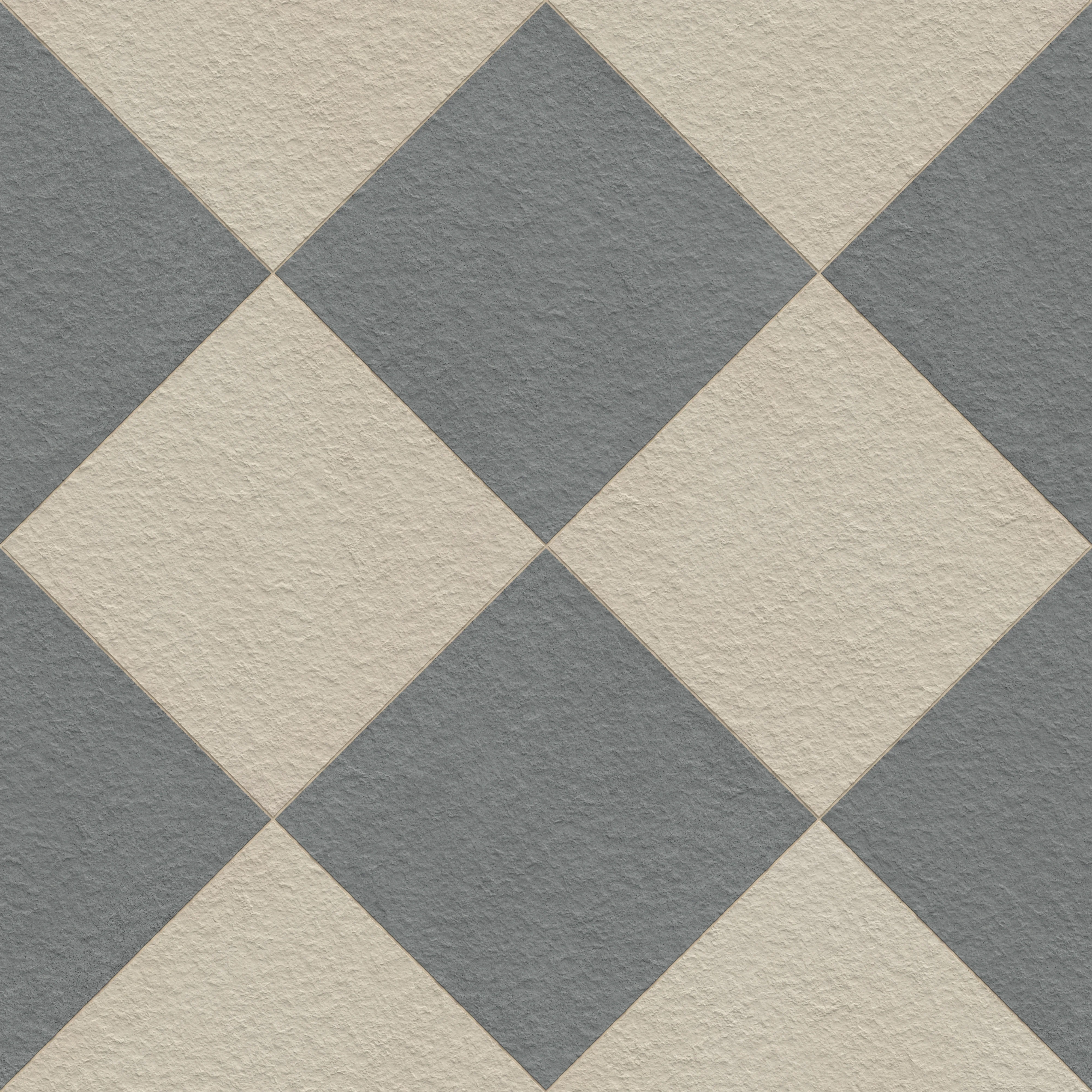 Palmer 24 x 24 Checkerboard Raw Porcelain Tile in Natural and Grey - Image 4