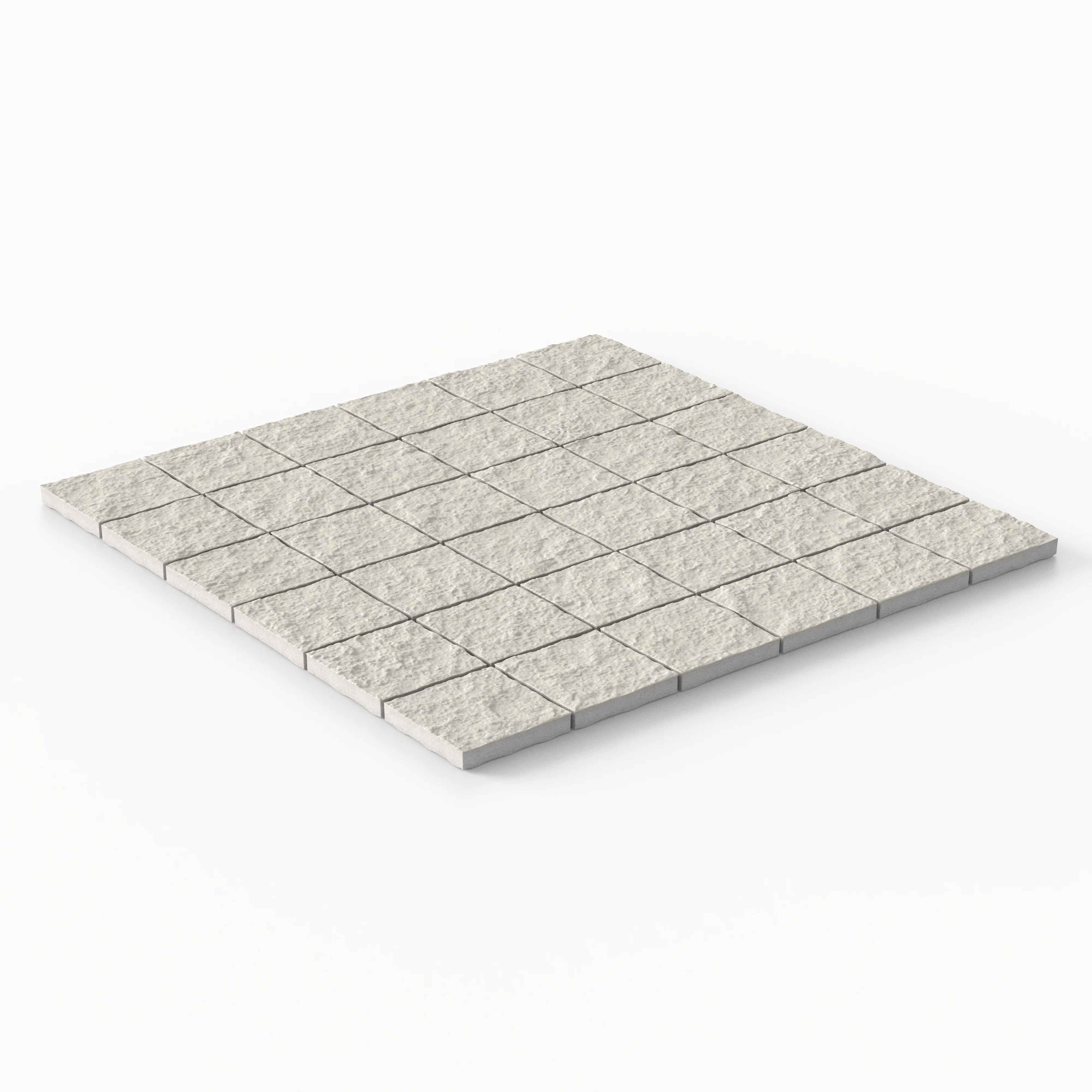 Palmer 2 x 2 Raw Porcelain Mosaic Tile in White - Image 3