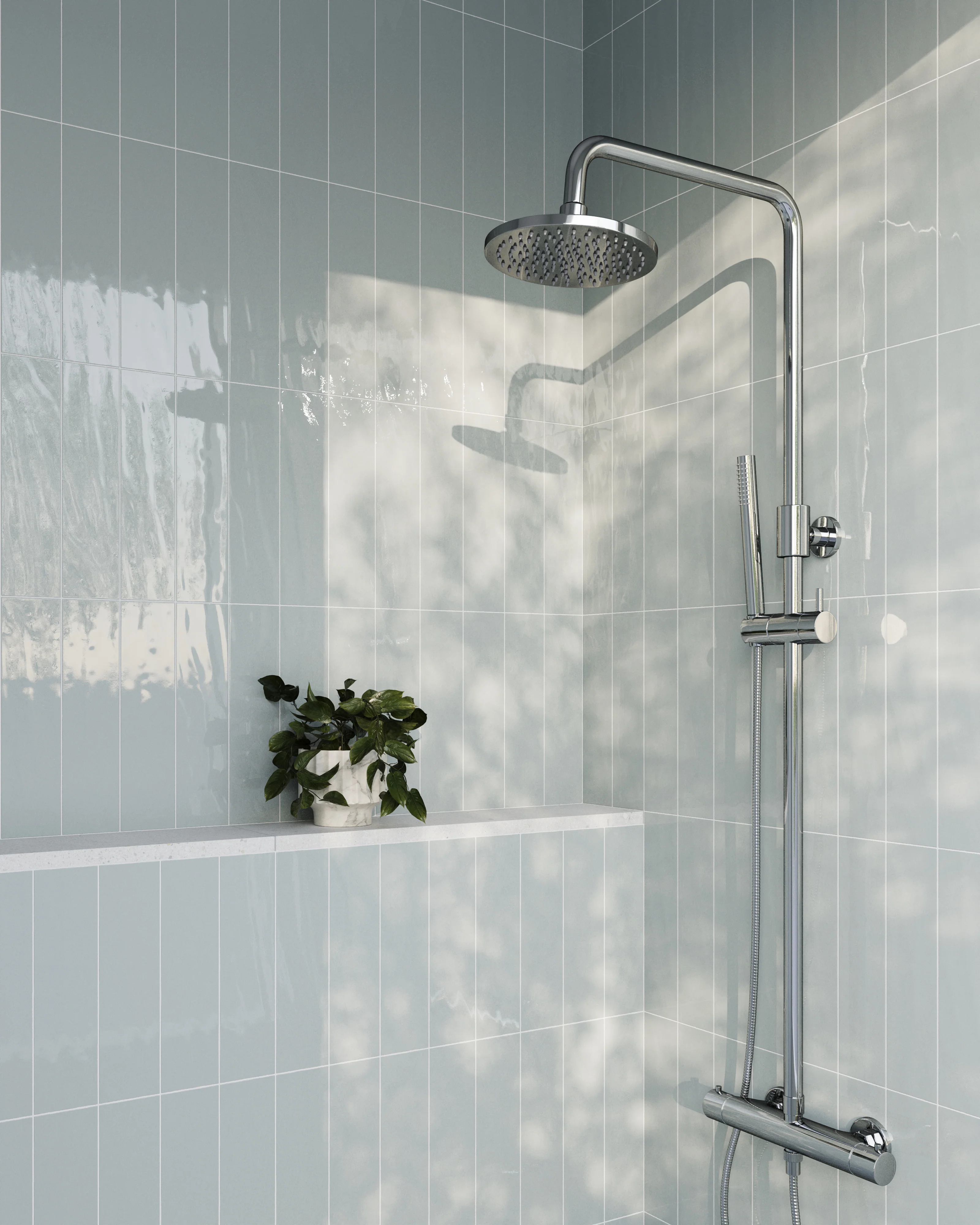 Palmer 3 x 12 Glossy Porcelain Tile in Mint - Image 2