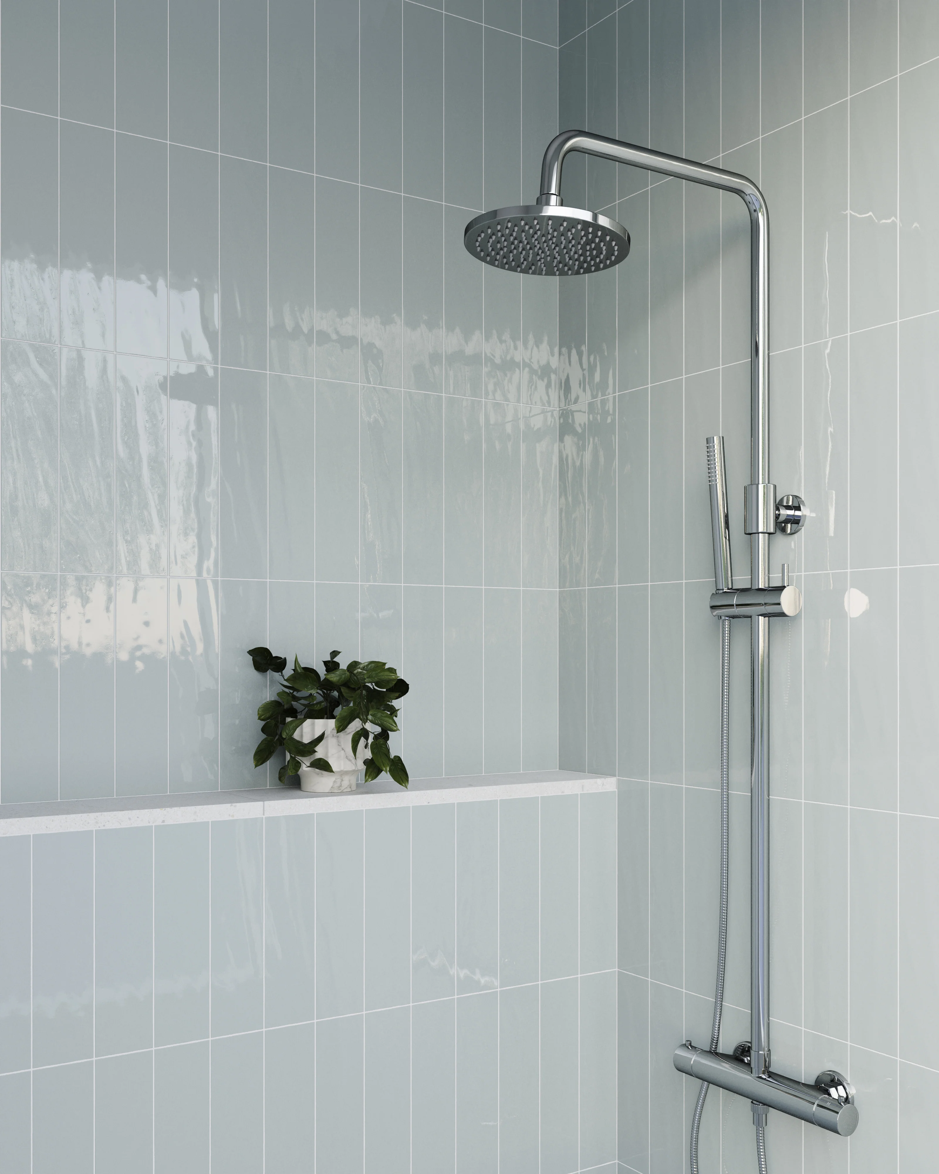 Palmer 3 x 12 Glossy Porcelain Tile in Mint - Image 4