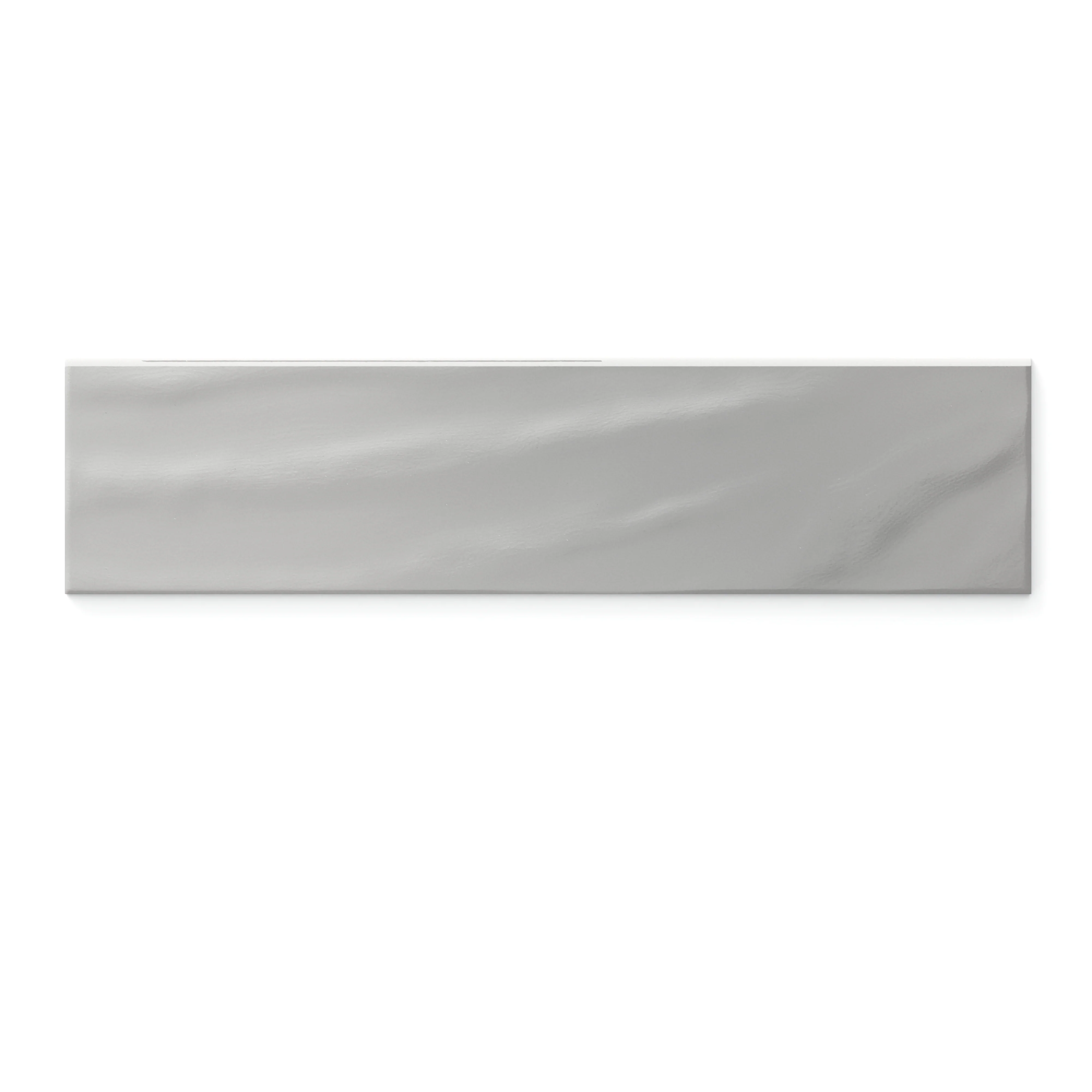 Palmer 6 x 24 Glossy Porcelain Bullnose Tile in Grey