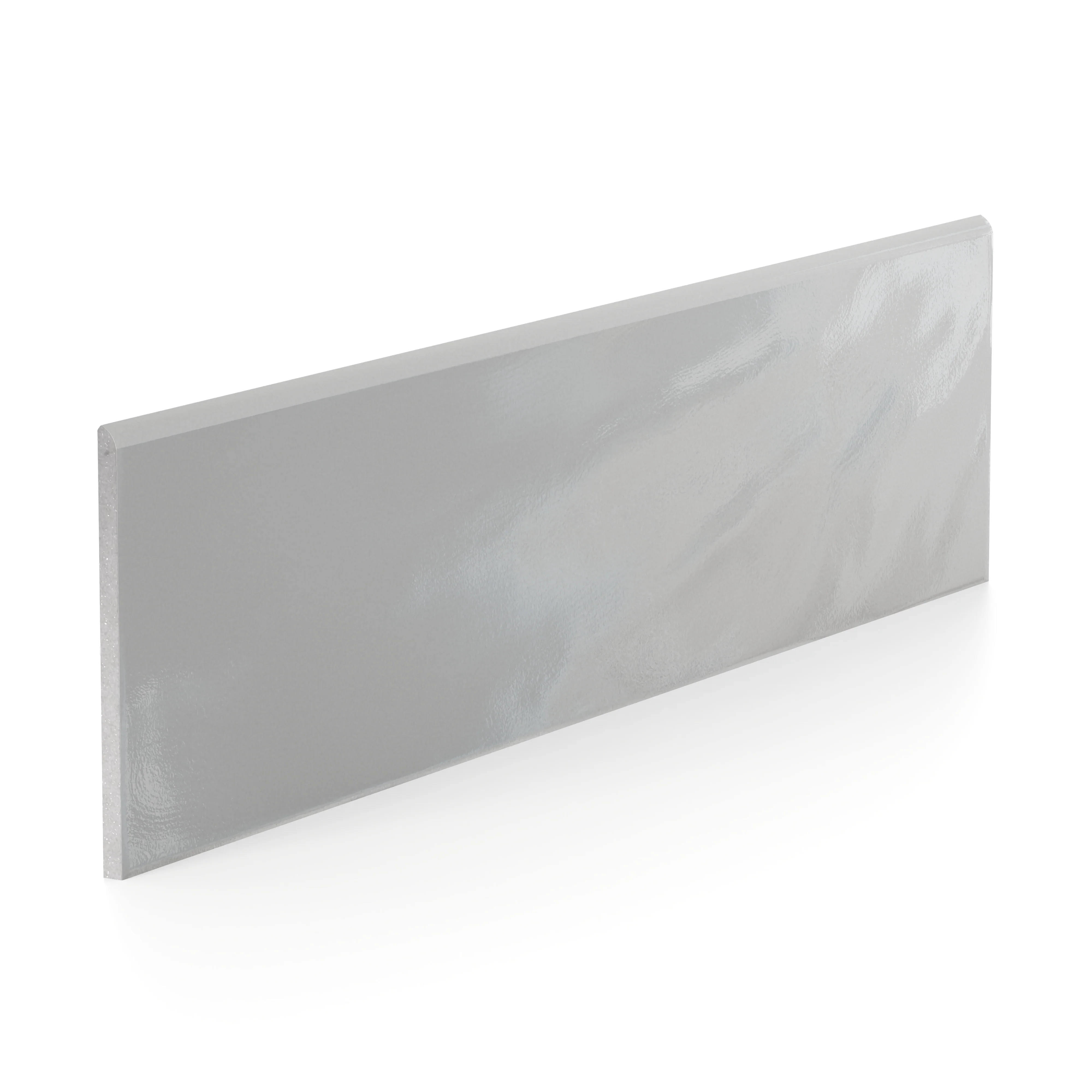Palmer 6 x 24 Glossy Porcelain Bullnose Tile in Grey - Image 2
