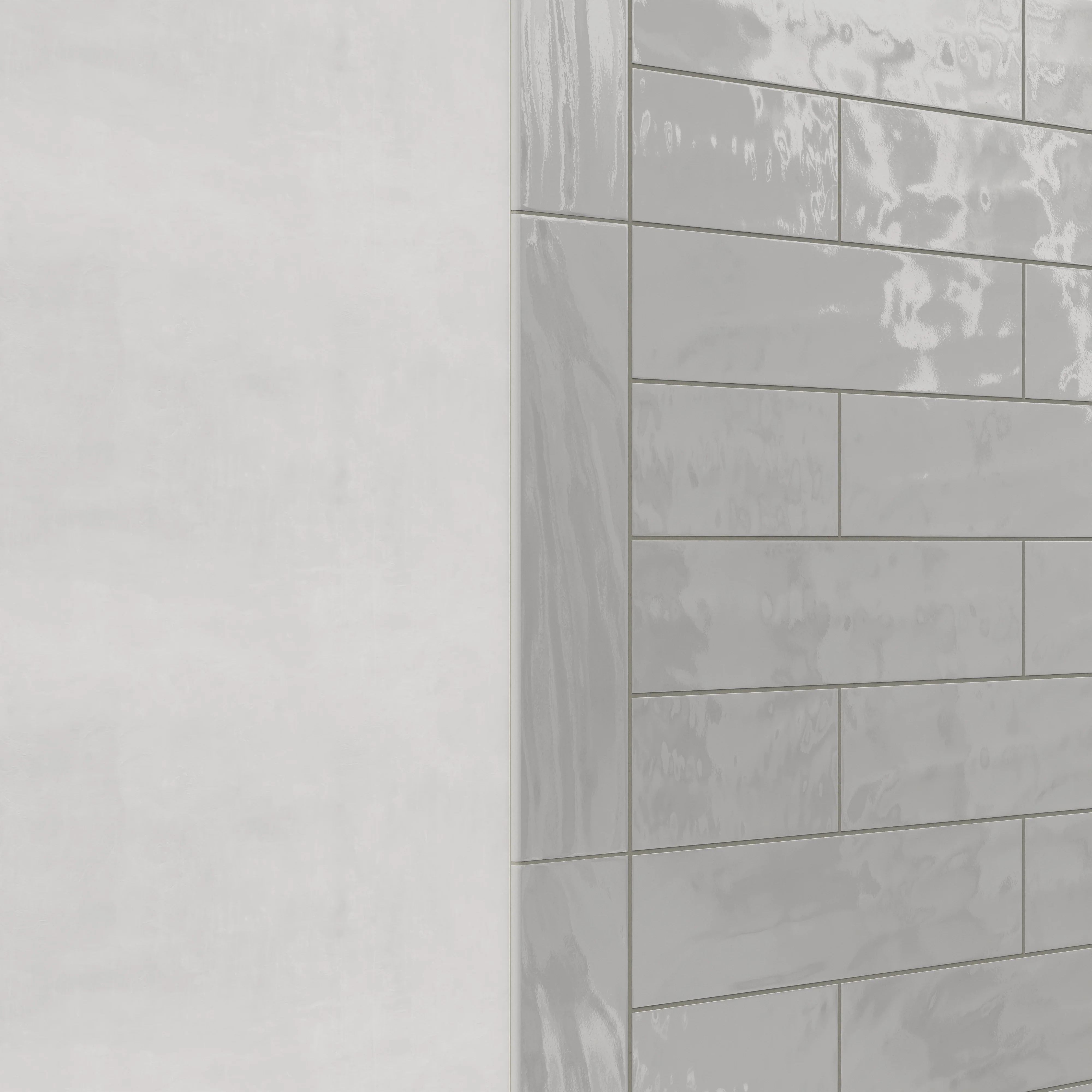 Palmer 6 x 24 Glossy Porcelain Bullnose Tile in Grey - Image 3
