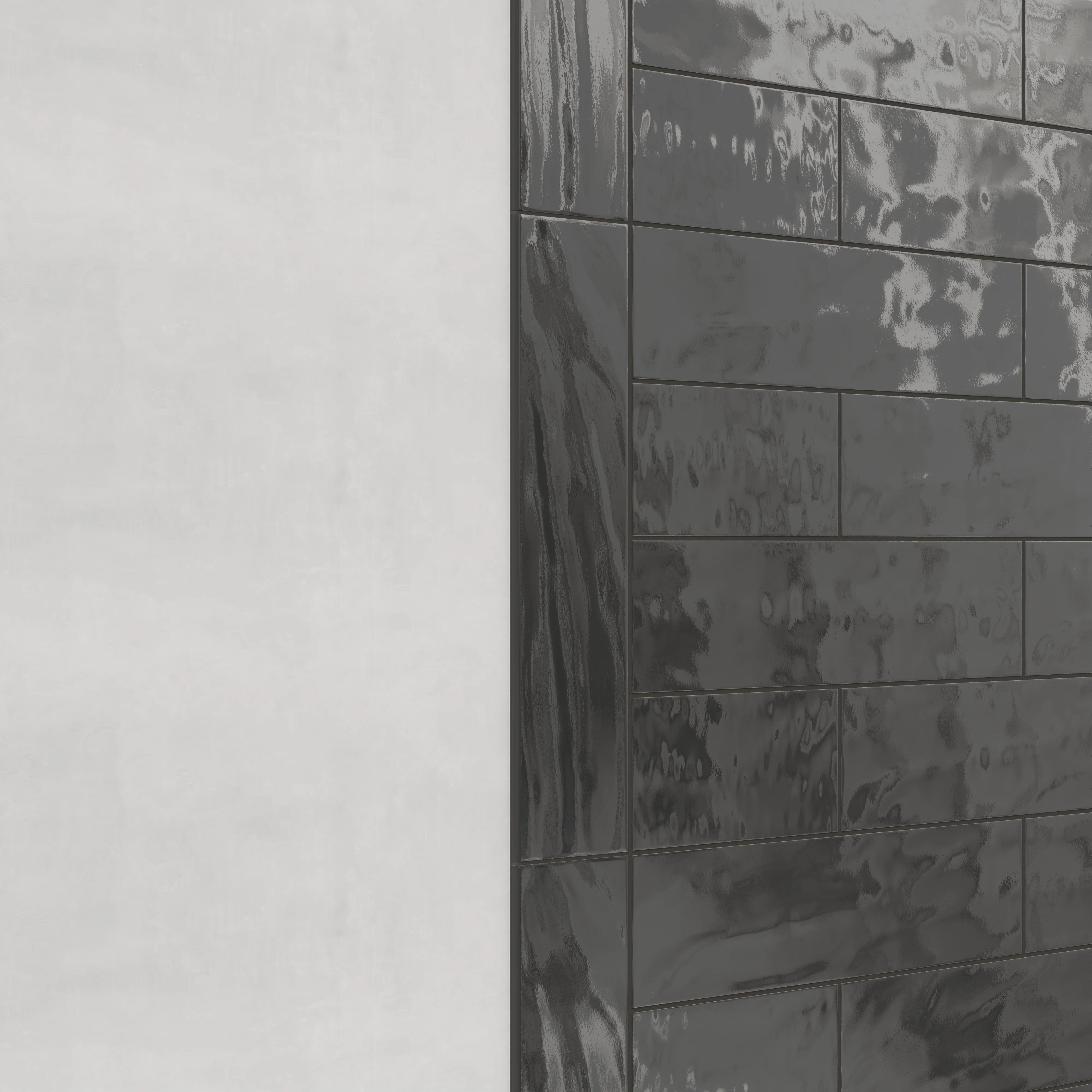 Palmer 6 x 24 Glossy Porcelain Bullnose Tile in Nero - Image 3