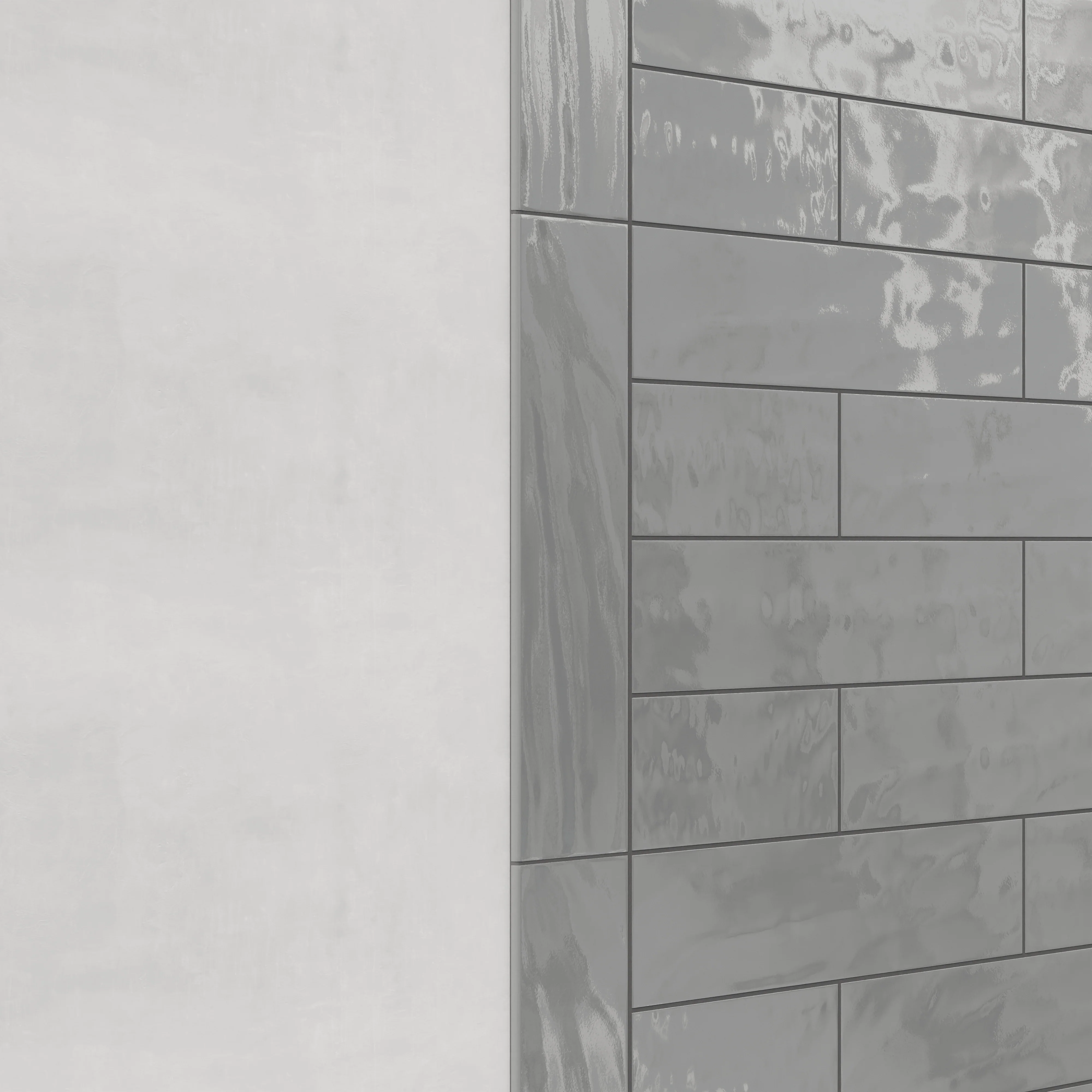 Palmer 6 x 24 Glossy Porcelain Bullnose Tile in Storm - Image 3