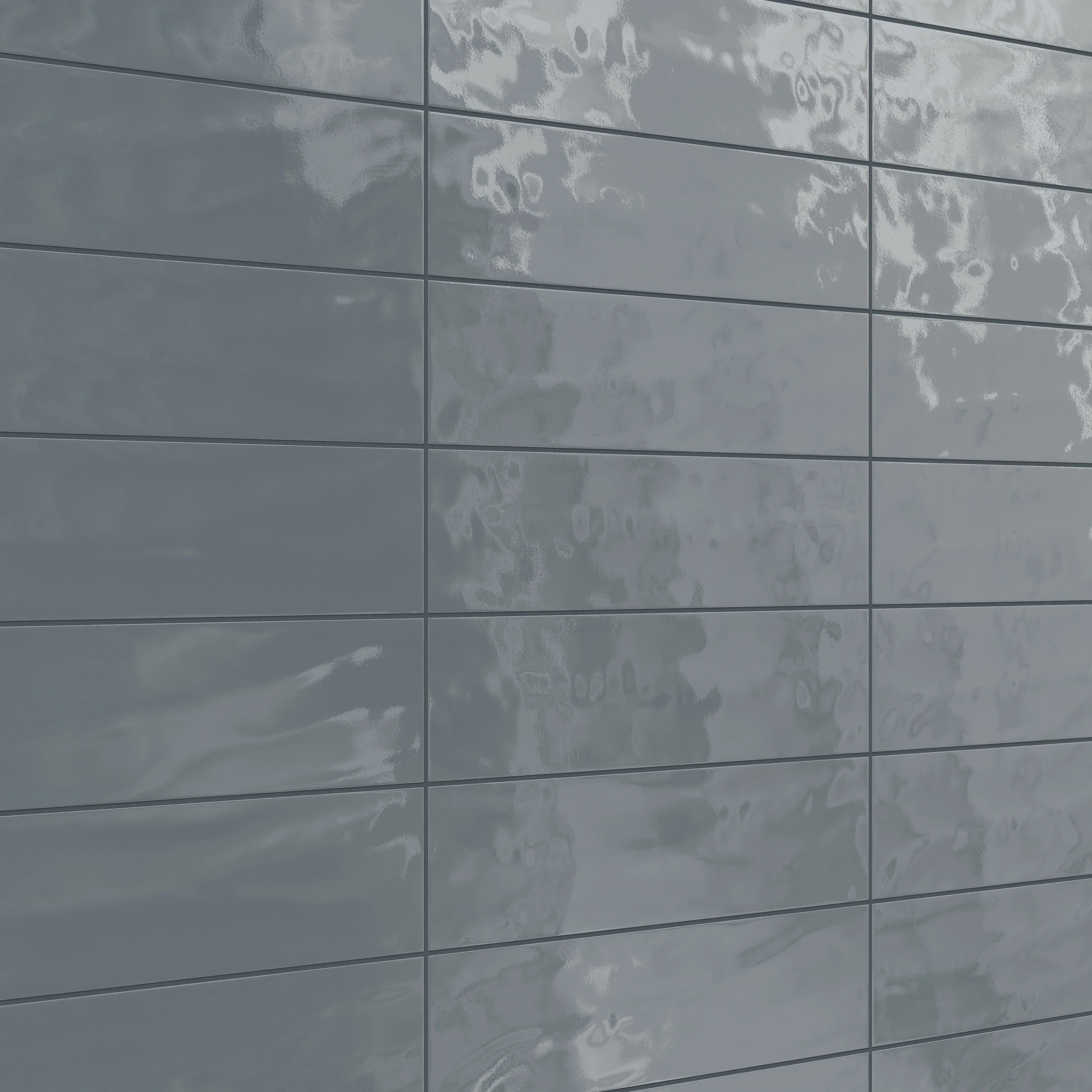 Palmer 6 x 24 Glossy Porcelain Tile in Blue Grey - Image 4