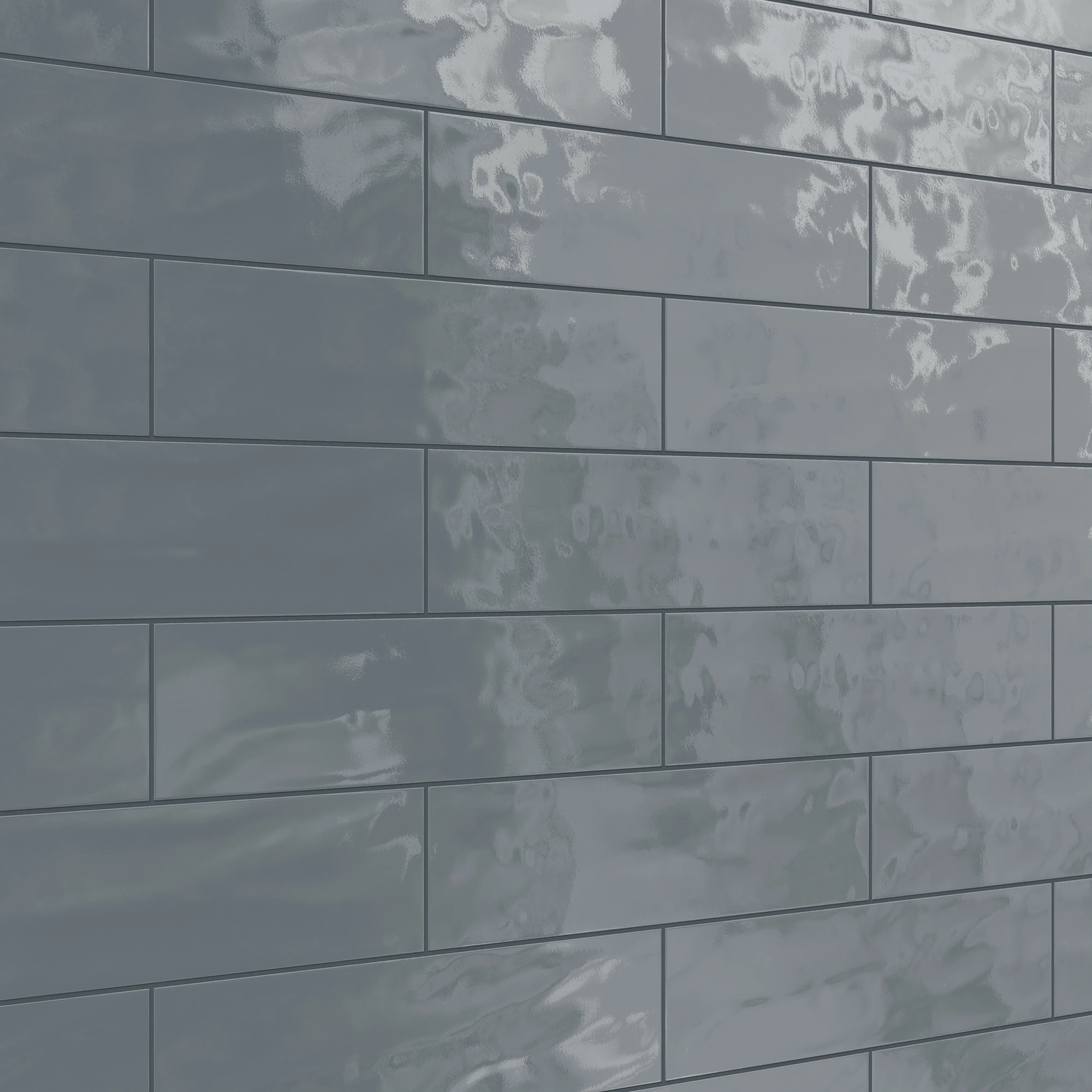 Palmer 6 x 24 Glossy Porcelain Tile in Blue Grey - Image 7