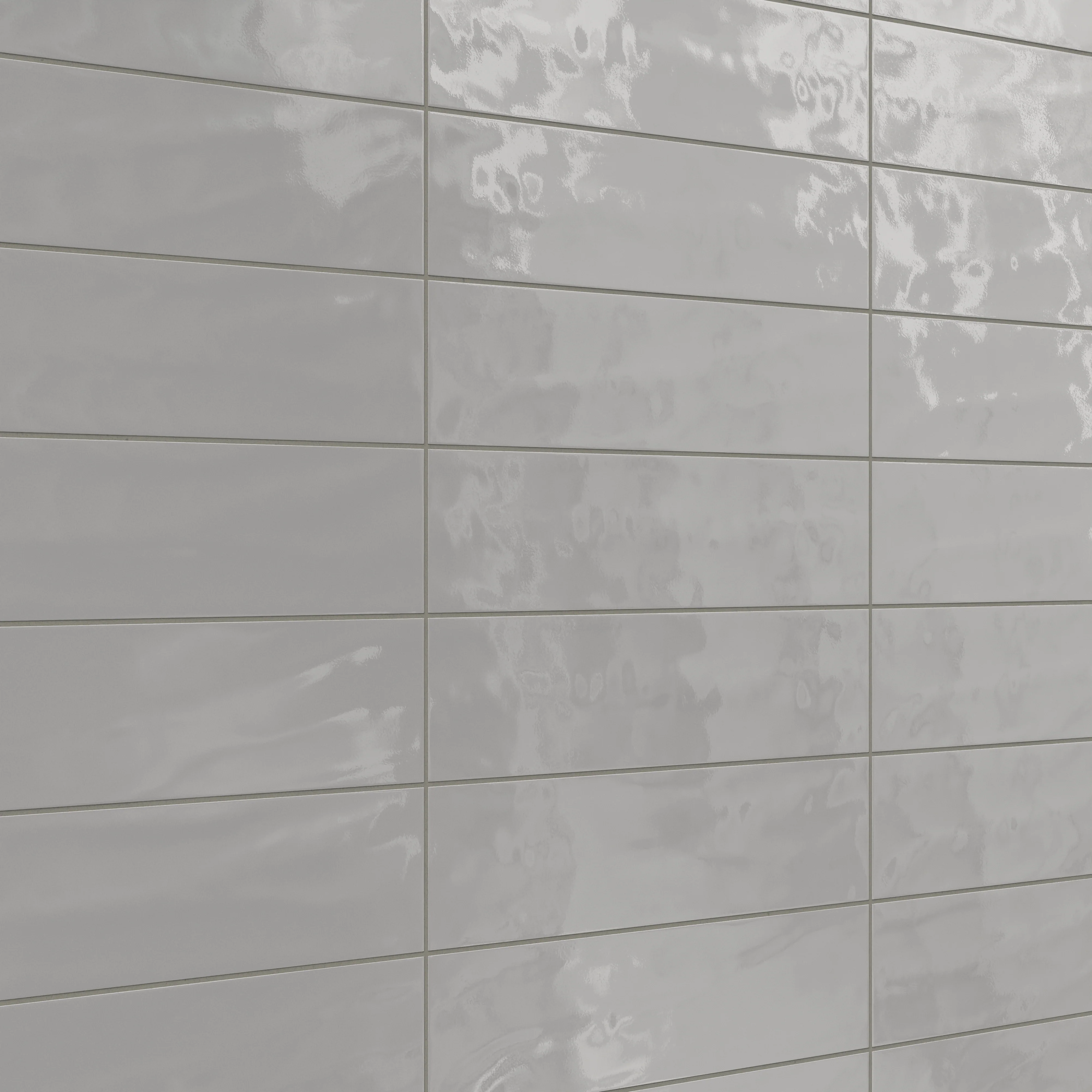 Palmer 6 x 24 Glossy Porcelain Tile in Grey - Image 4