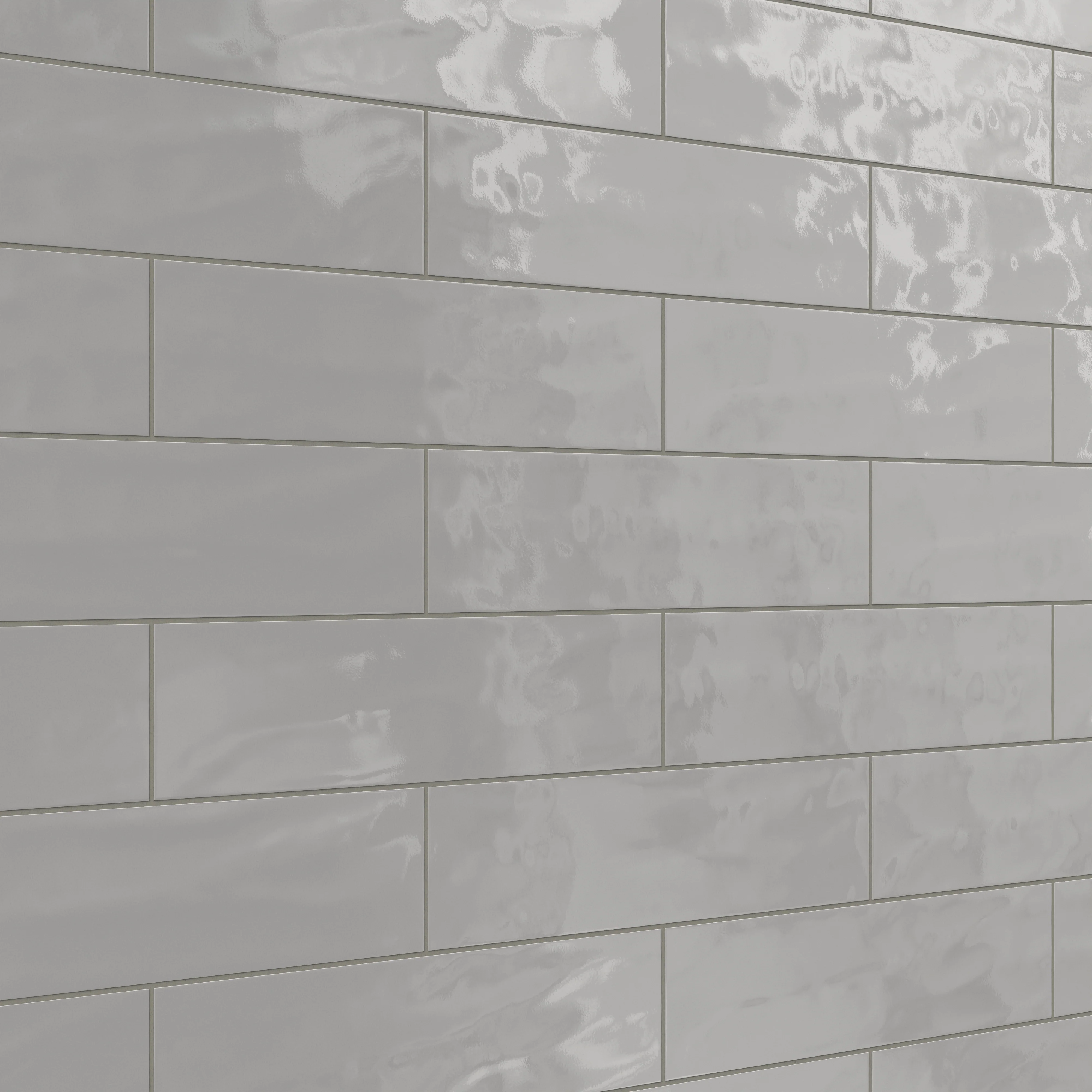 Palmer 6 x 24 Glossy Porcelain Tile in Grey - Image 7