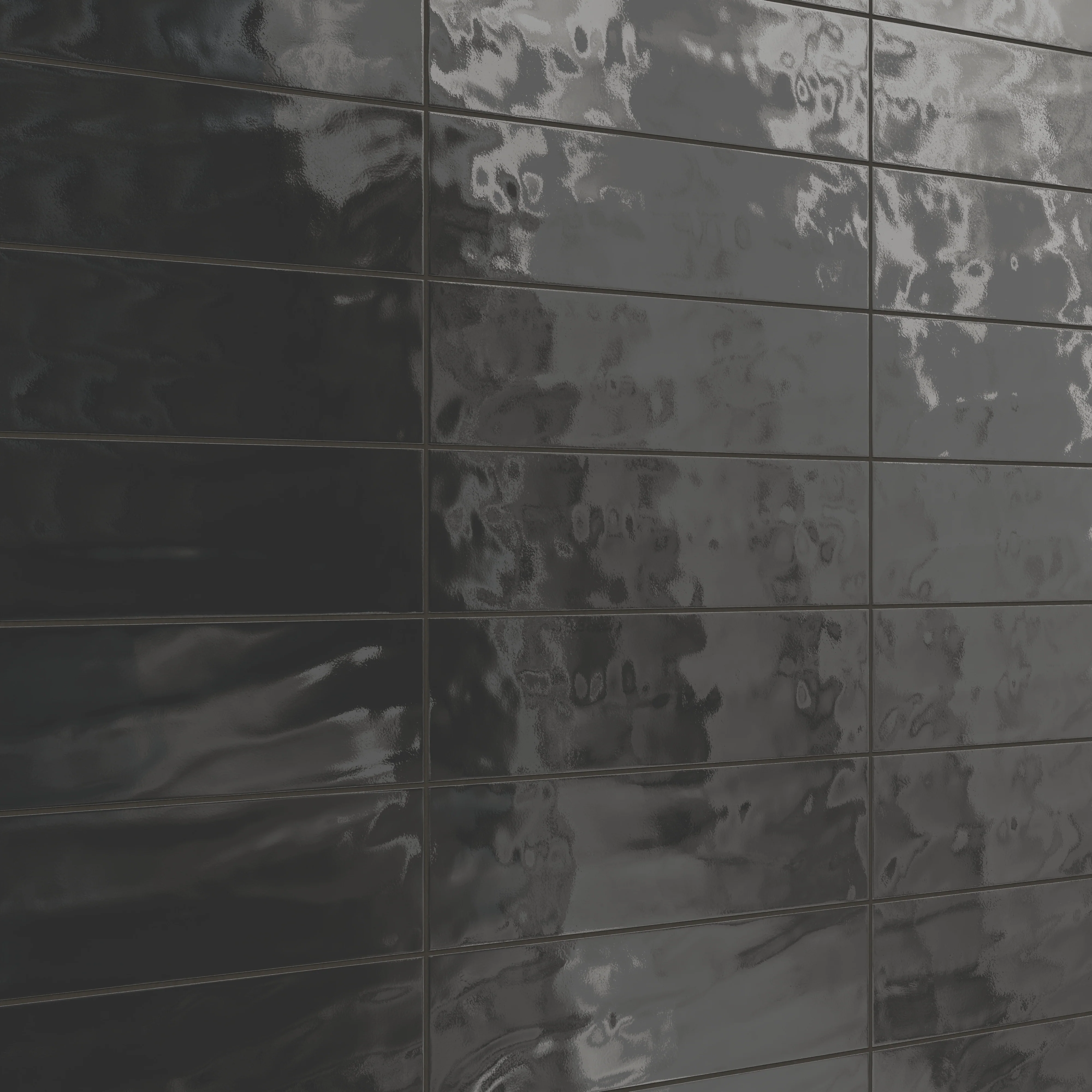 Palmer 6 x 24 Glossy Porcelain Tile in Nero - Image 4