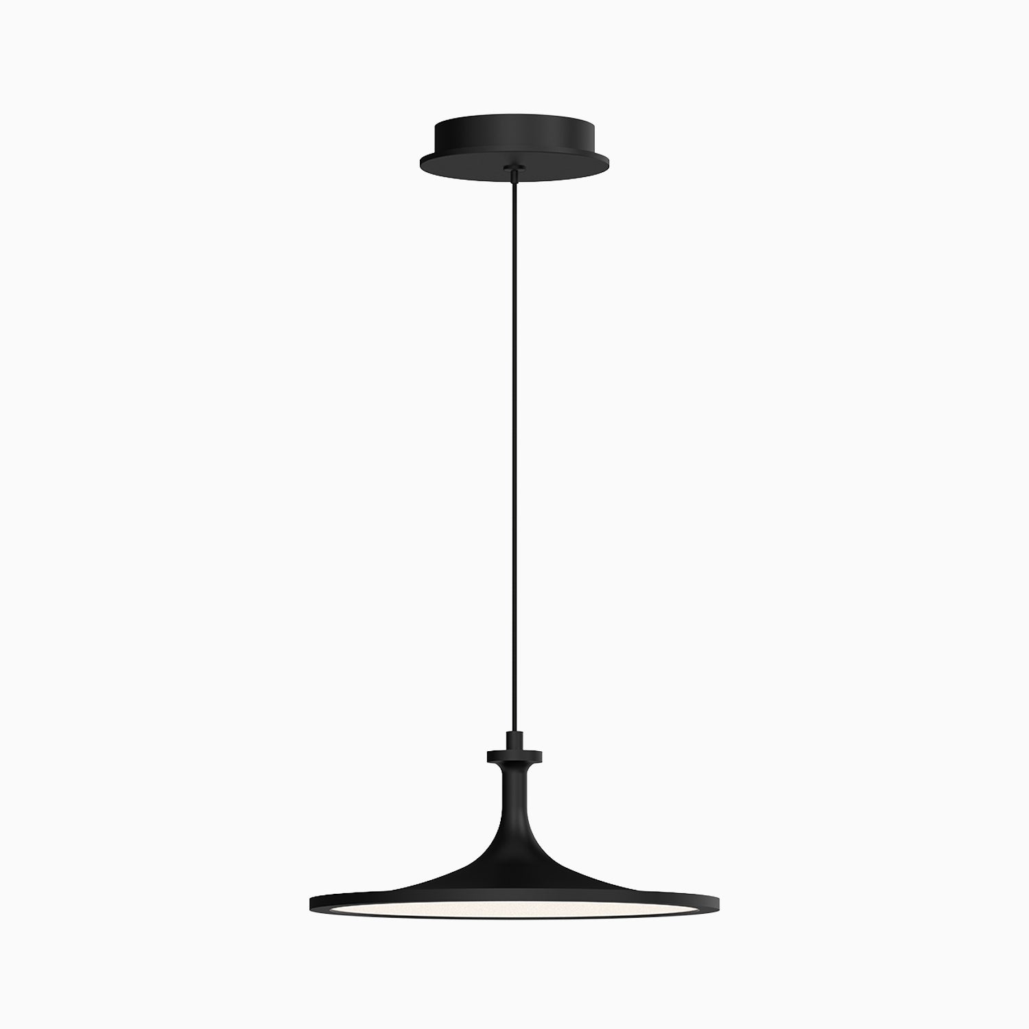 Parker 12" LED Pendant in Matte Black, Universal Voltage