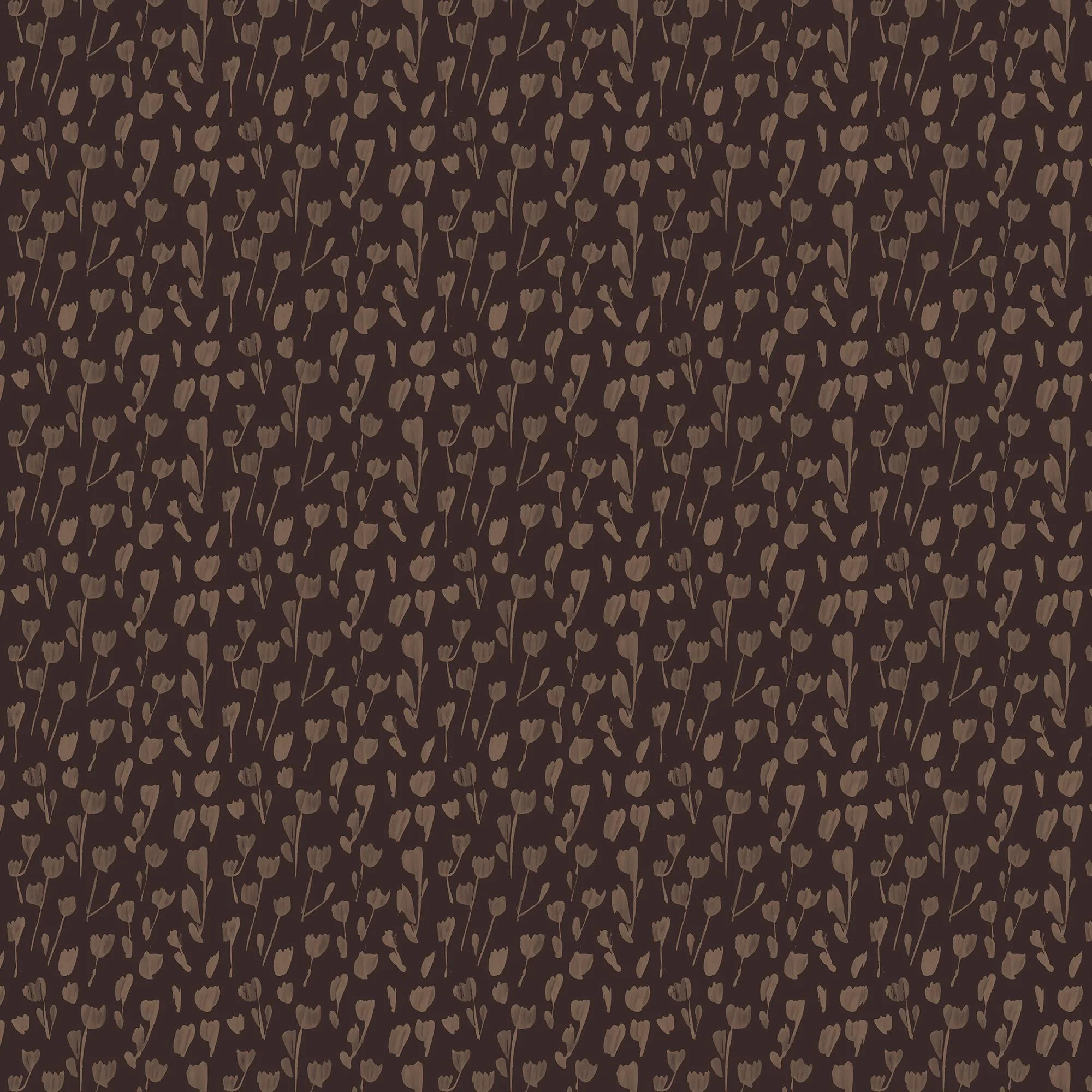 Petaline Wallpaper in Black/Tan II, 52" x 132"
