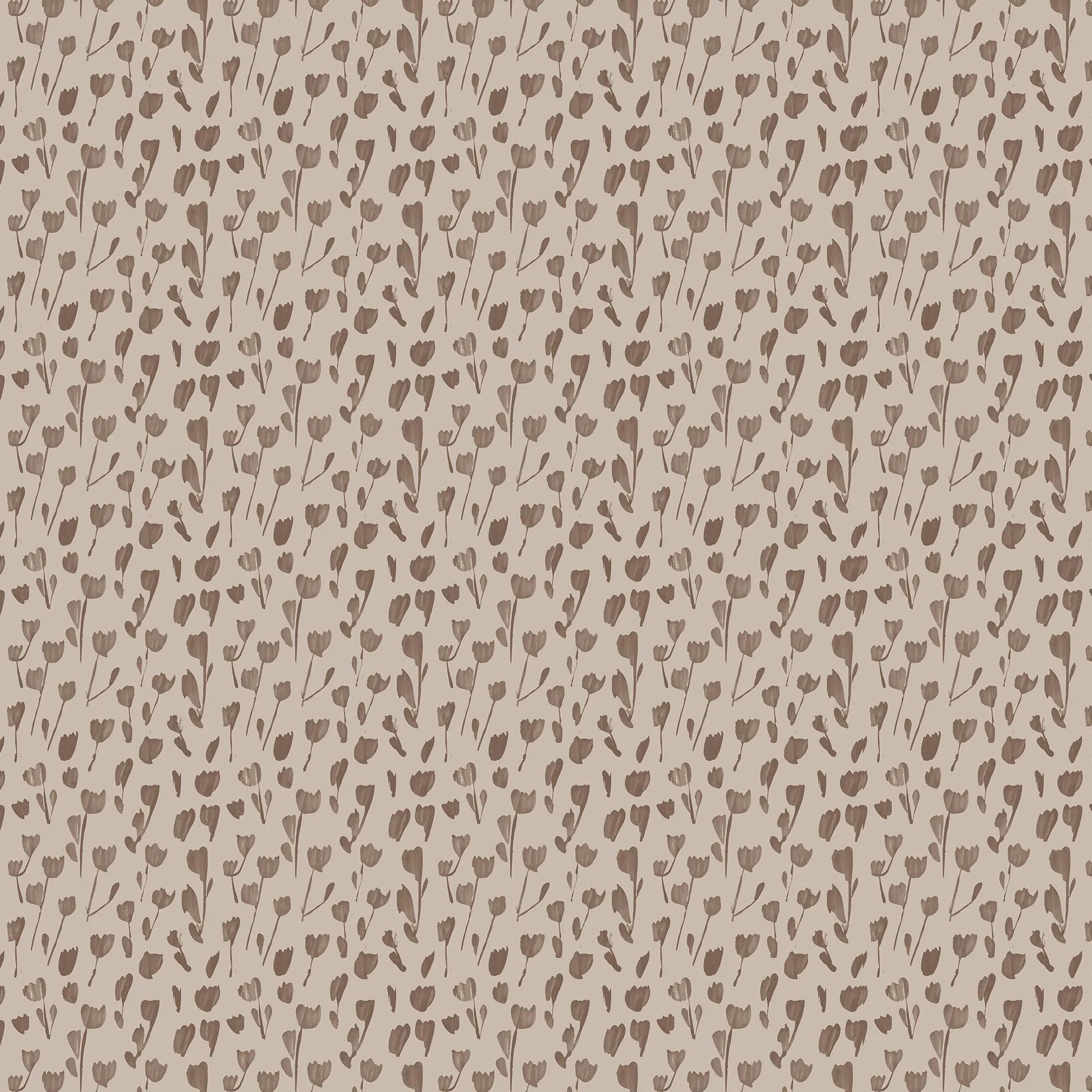 Petaline Wallpaper in Taupe I, 52" x 132"