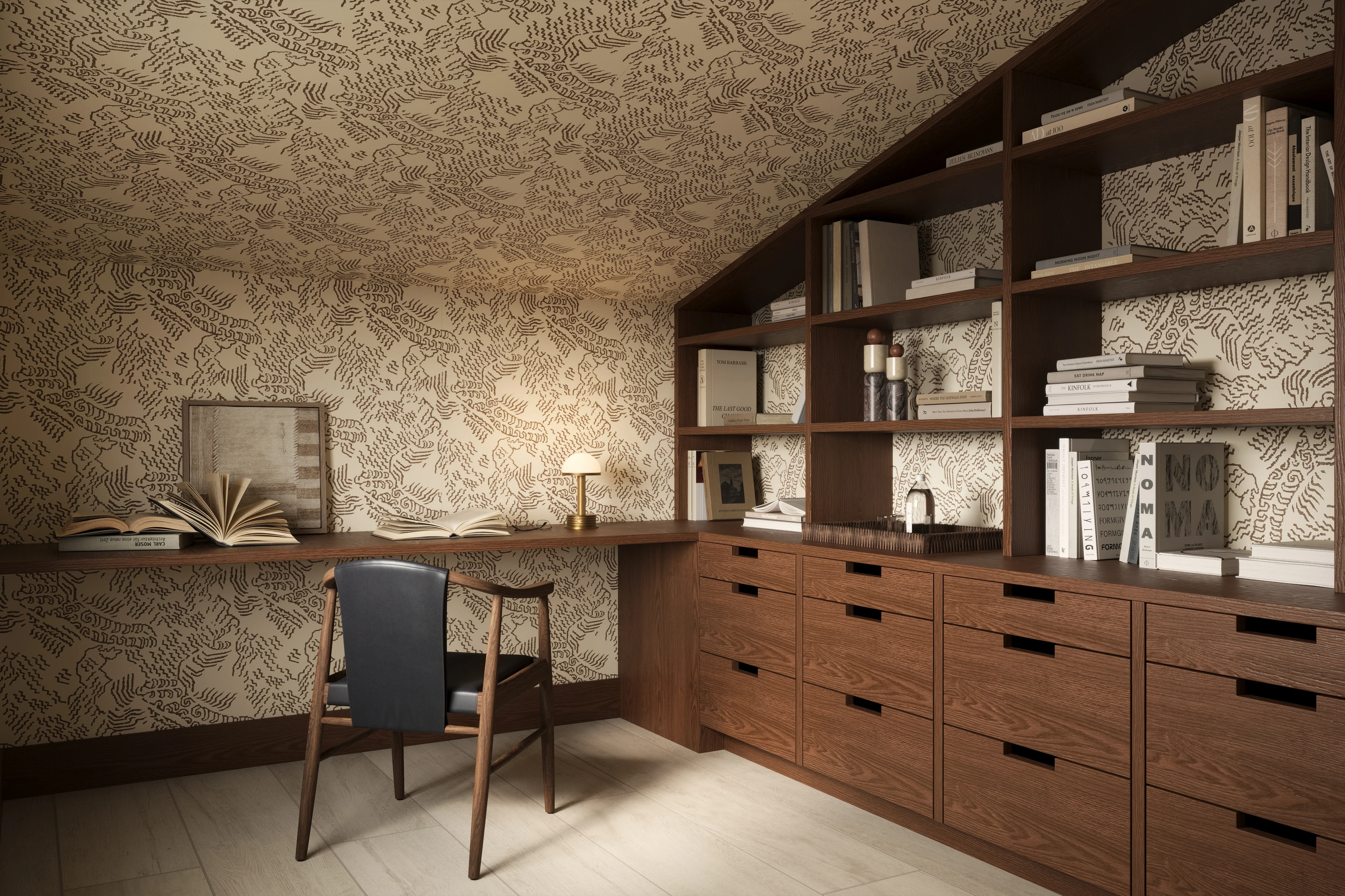 Plateau Wallpaper in Taupe II, 52" x 132" - Image 4
