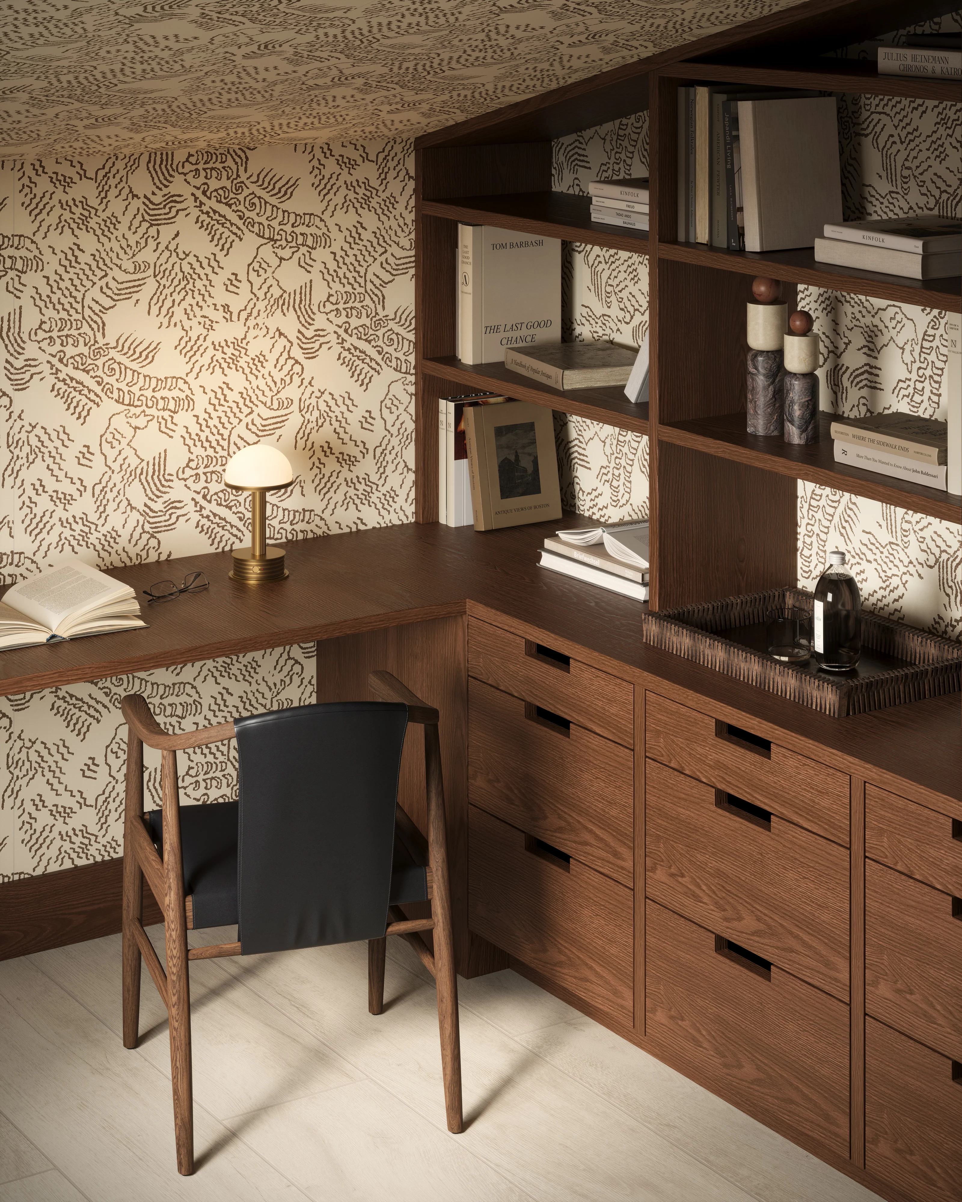 Plateau Wallpaper in Taupe II, 52" x 132" - Image 7