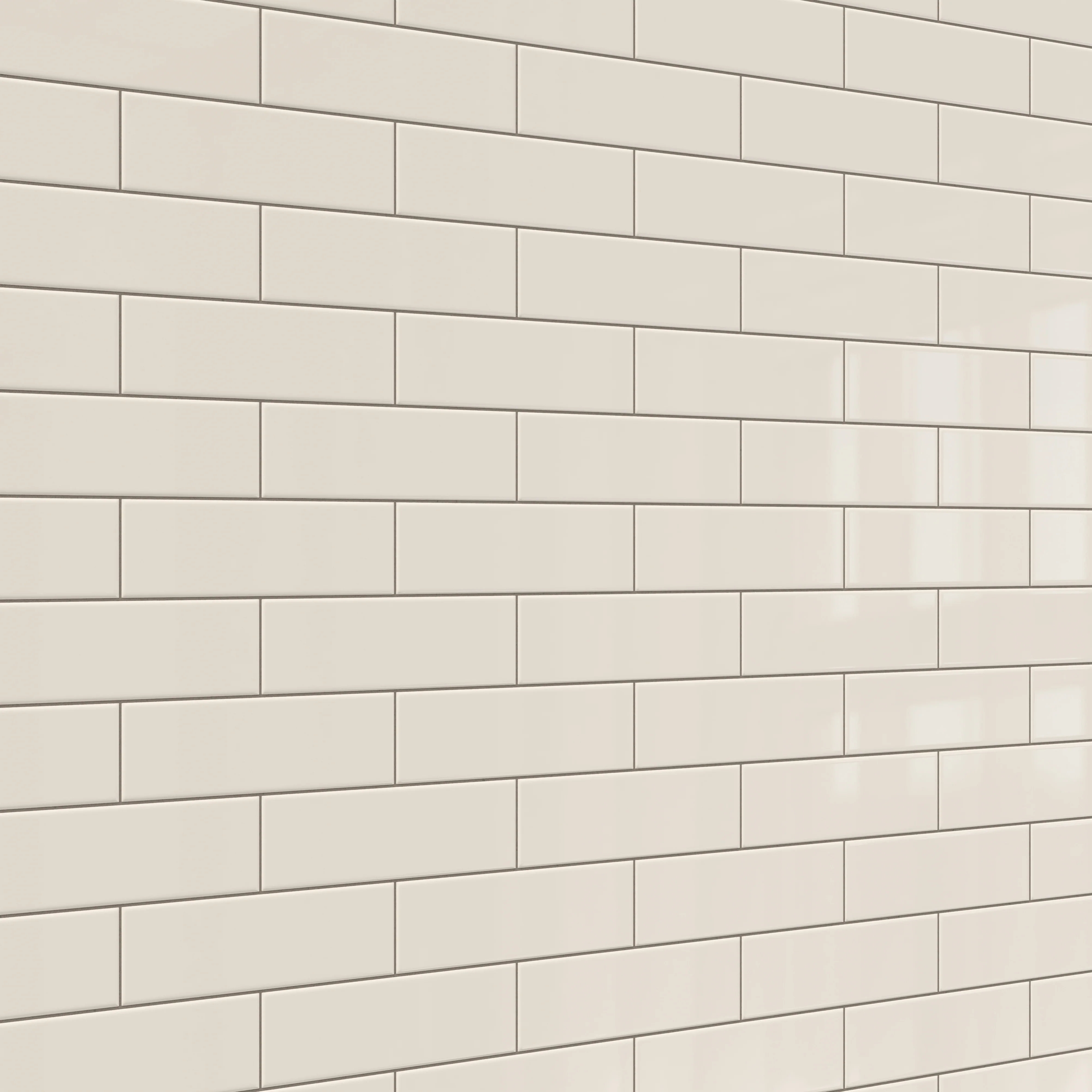Polly 3 x 10 Glossy Ceramic Tile in Cream - Image 4