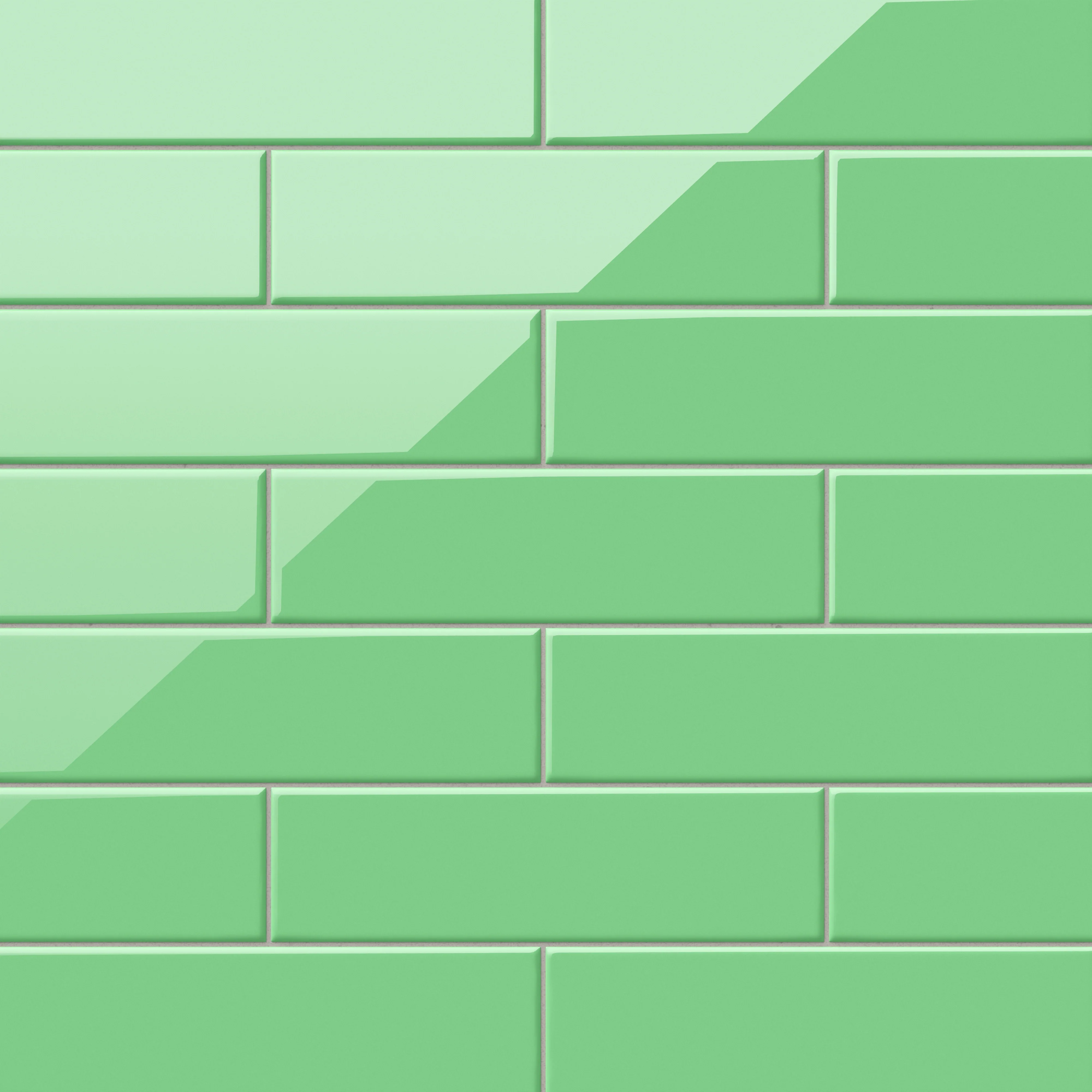 Polly 3 x 10 Glossy Ceramic Tile in Green