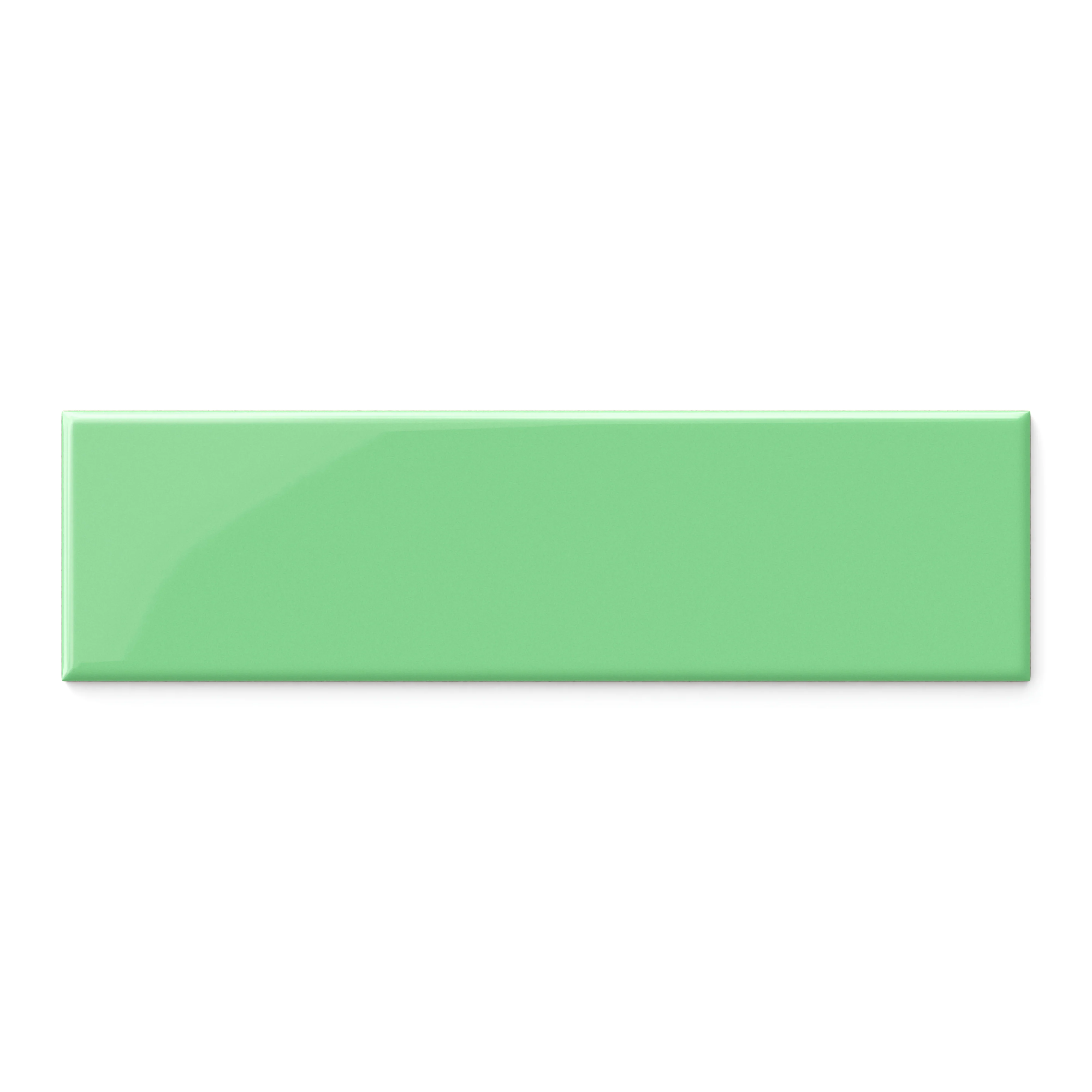 Polly 3 x 10 Glossy Ceramic Tile in Green - Image 2