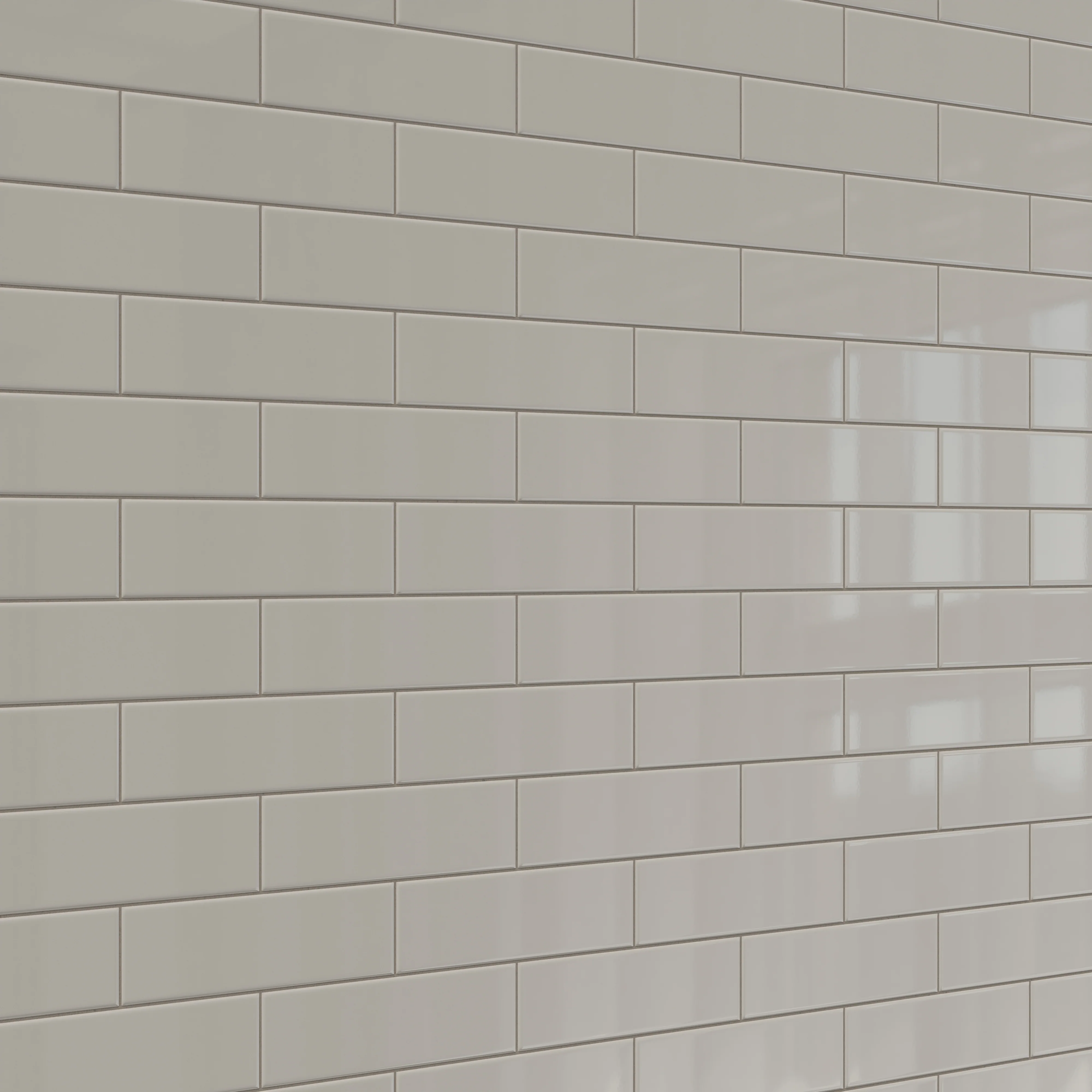Polly 3 x 10 Glossy Ceramic Tile in Grey - Image 4