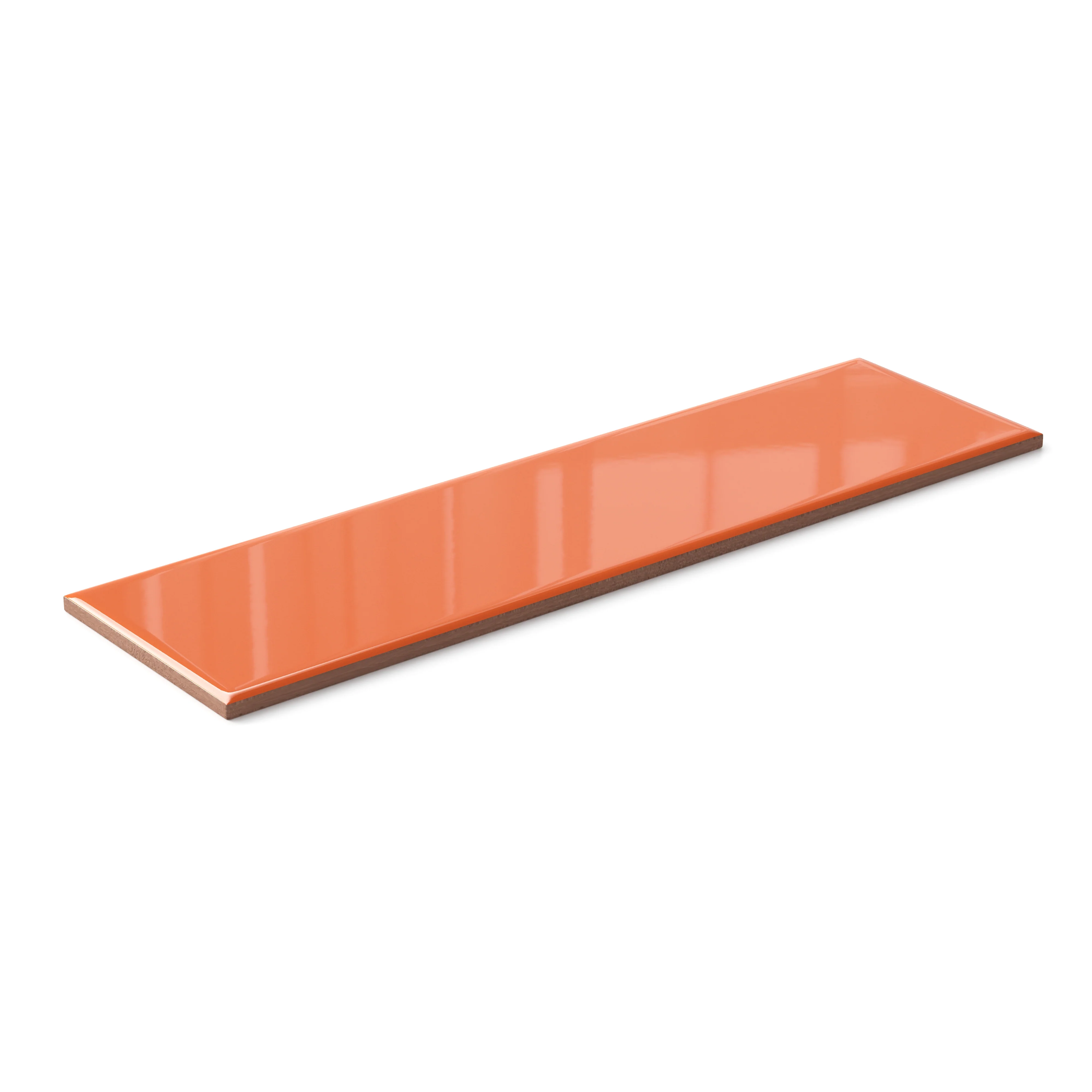 Polly 3 x 10 Glossy Ceramic Tile in Orange - Image 3