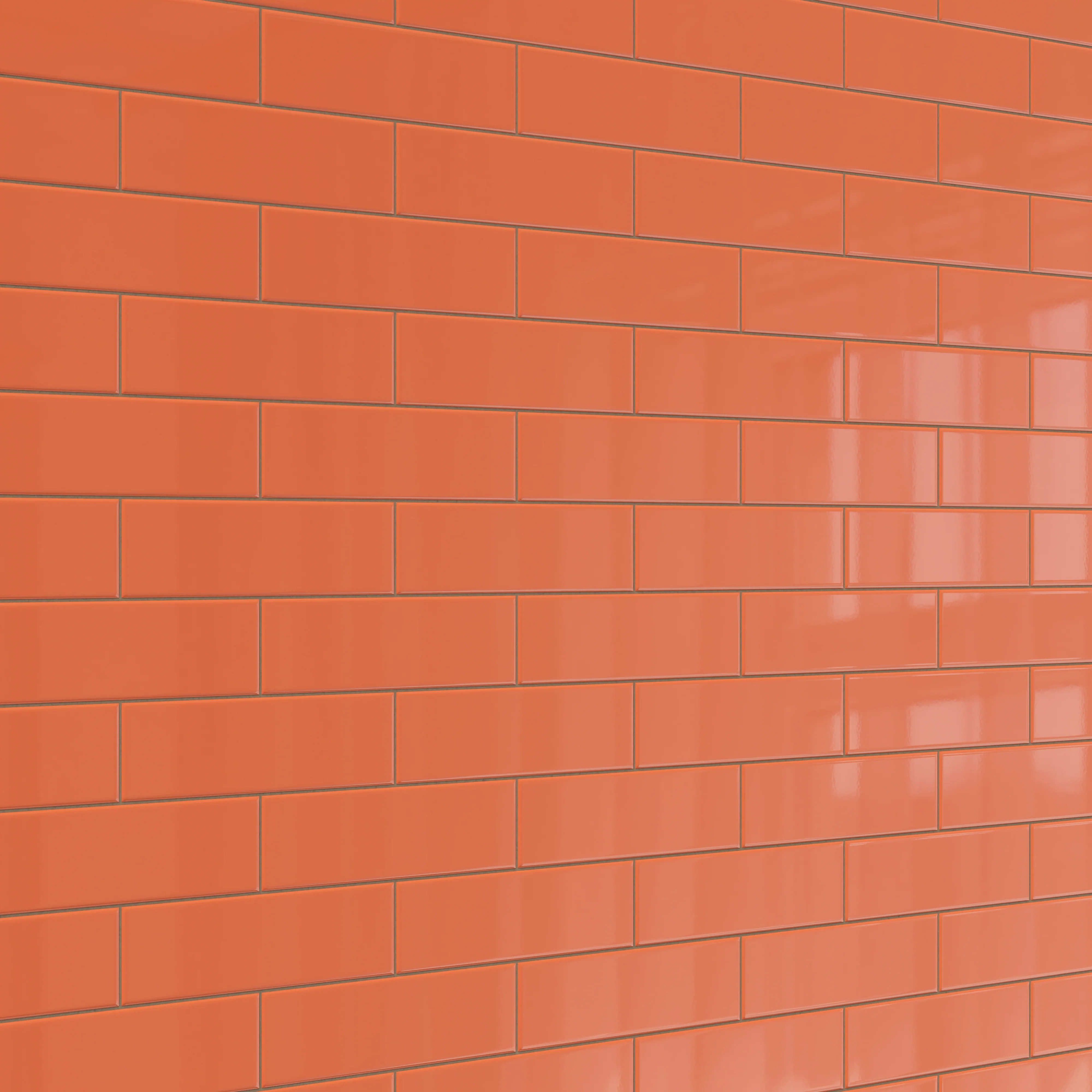 Polly 3 x 10 Glossy Ceramic Tile in Orange - Image 4
