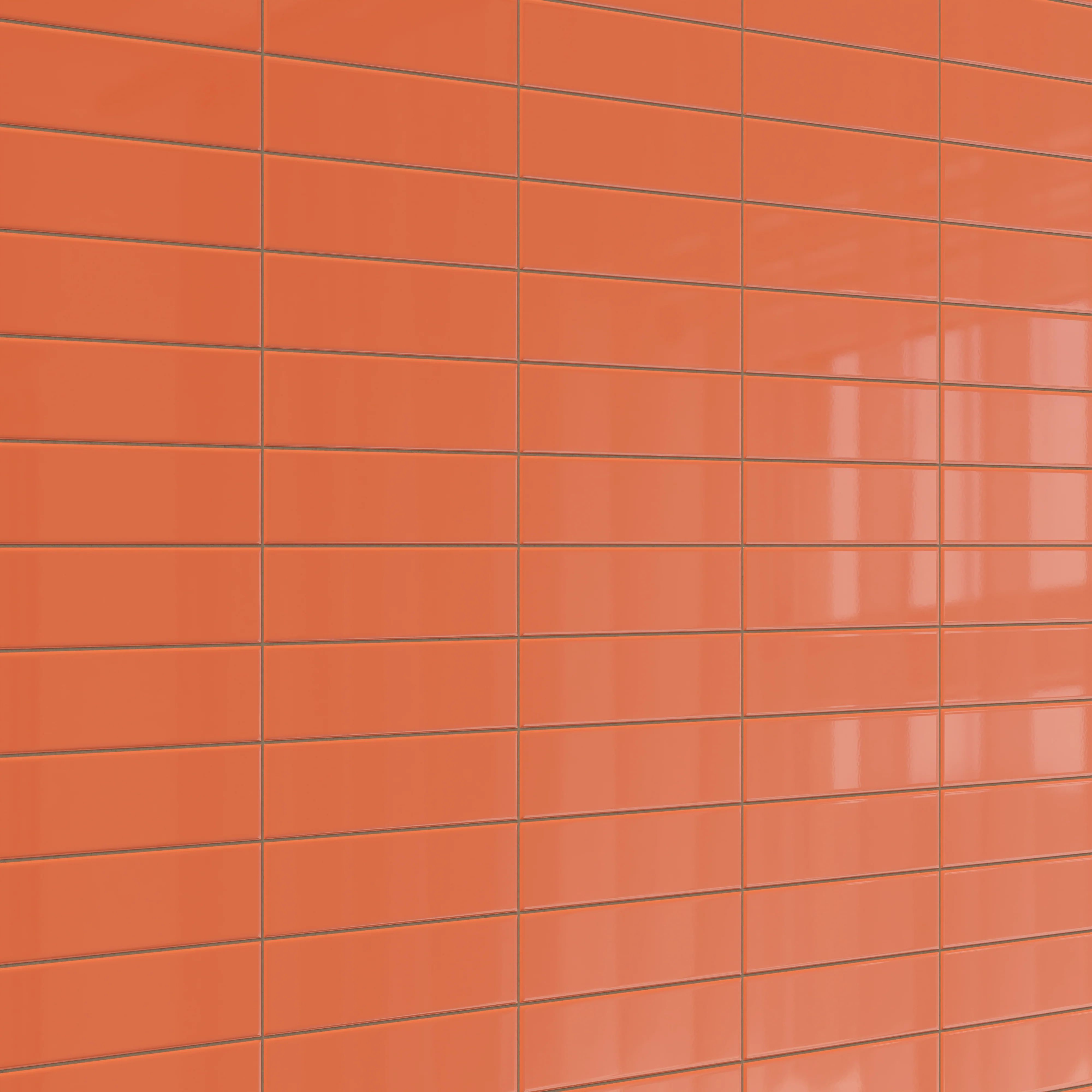 Polly 3 x 10 Glossy Ceramic Tile in Orange - Image 7