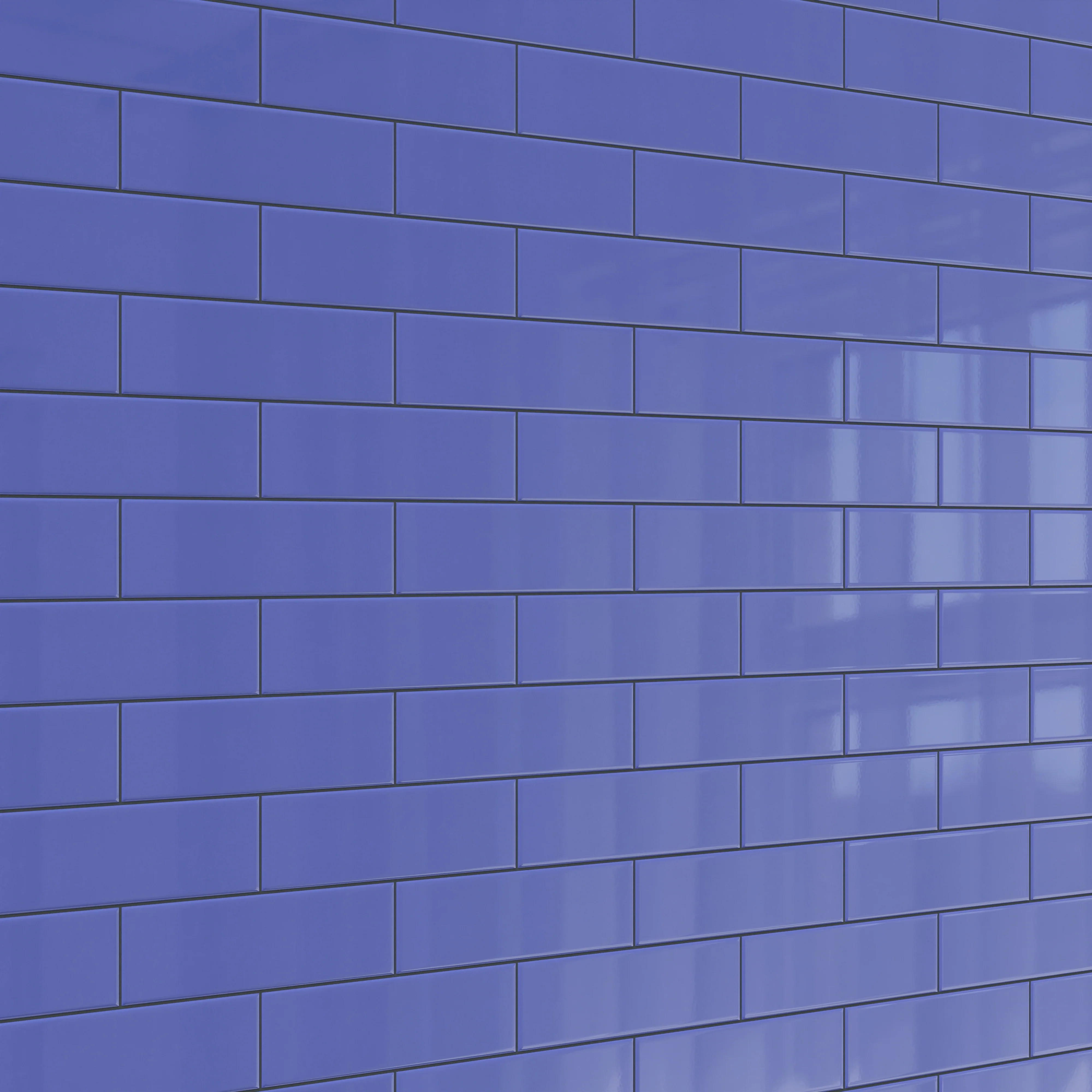 Polly 3 x 10 Glossy Ceramic Tile in Periwinkle - Image 4